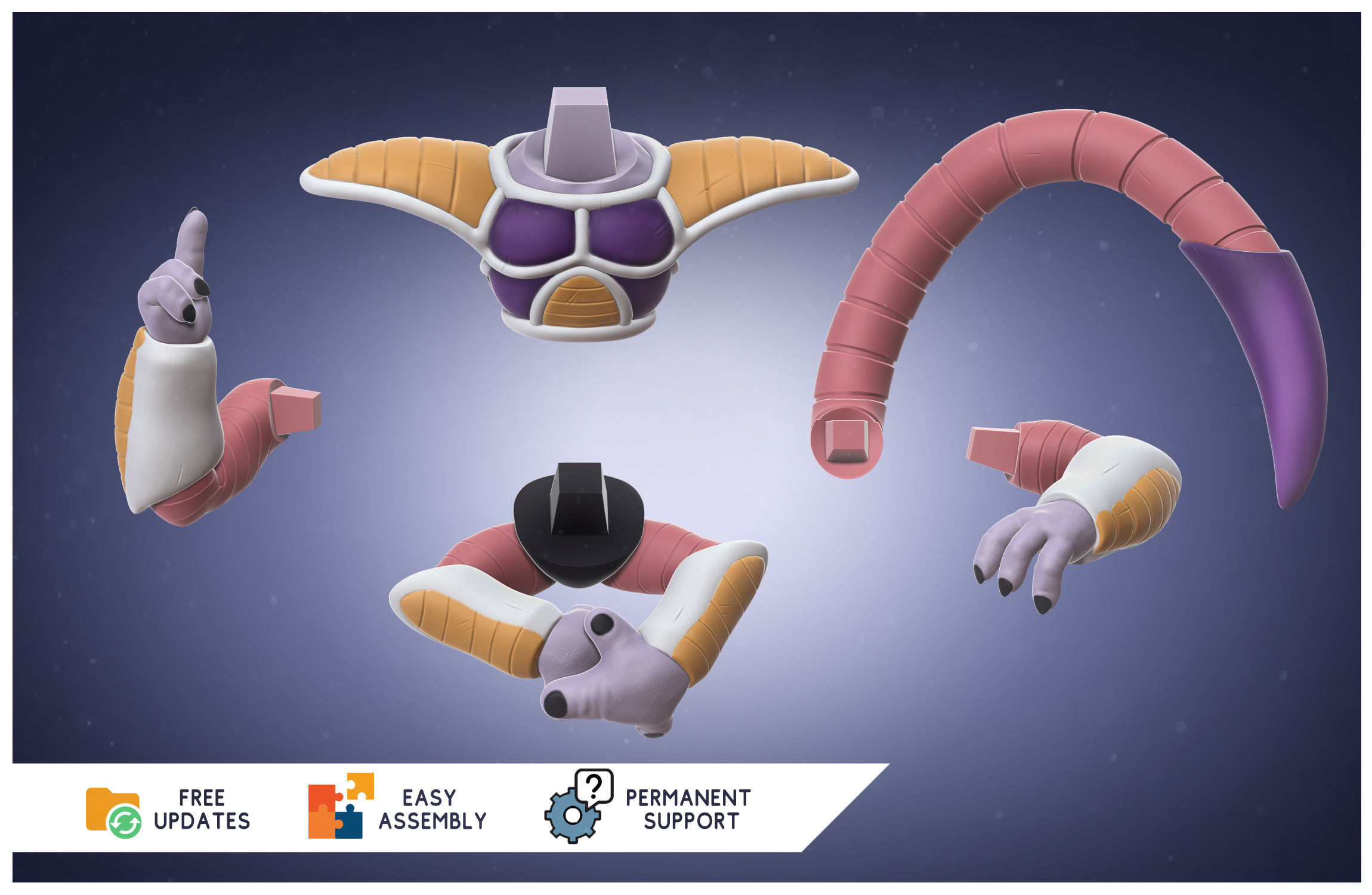 The Child Frieza -Baby freezer - 3D FanArt -  3D print model_4