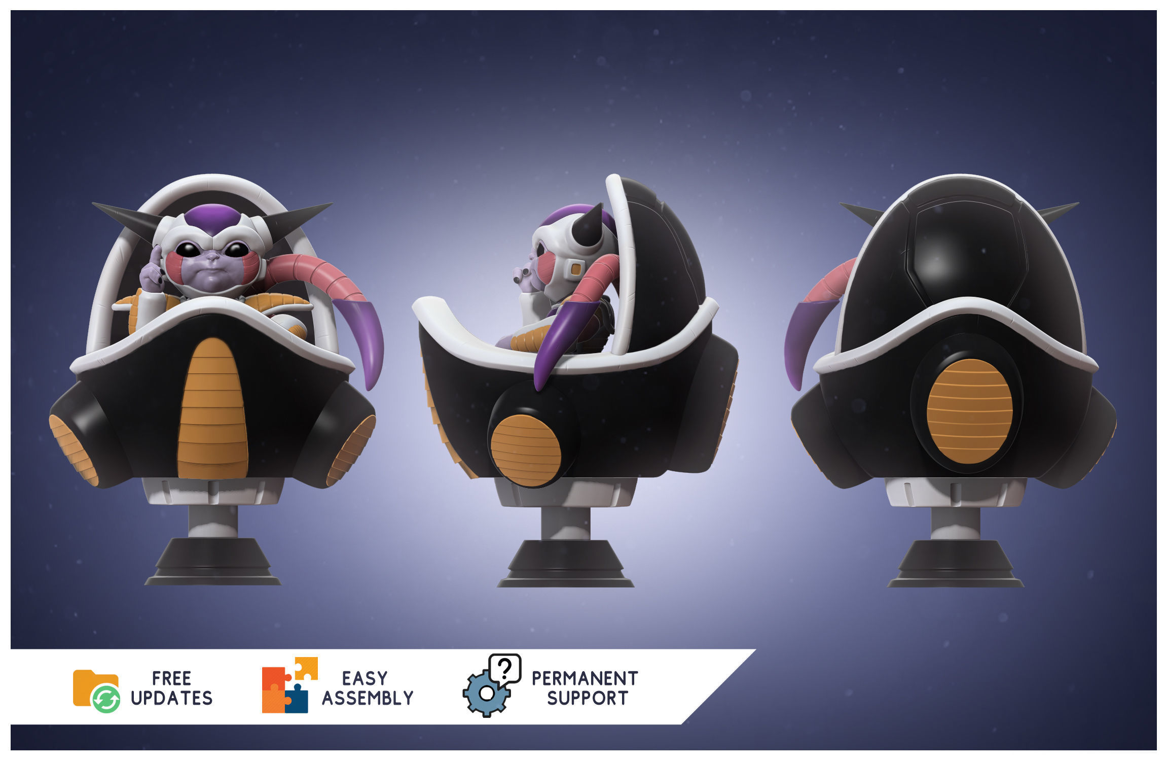 The Child Frieza -Baby freezer - 3D FanArt -  3D print model_2