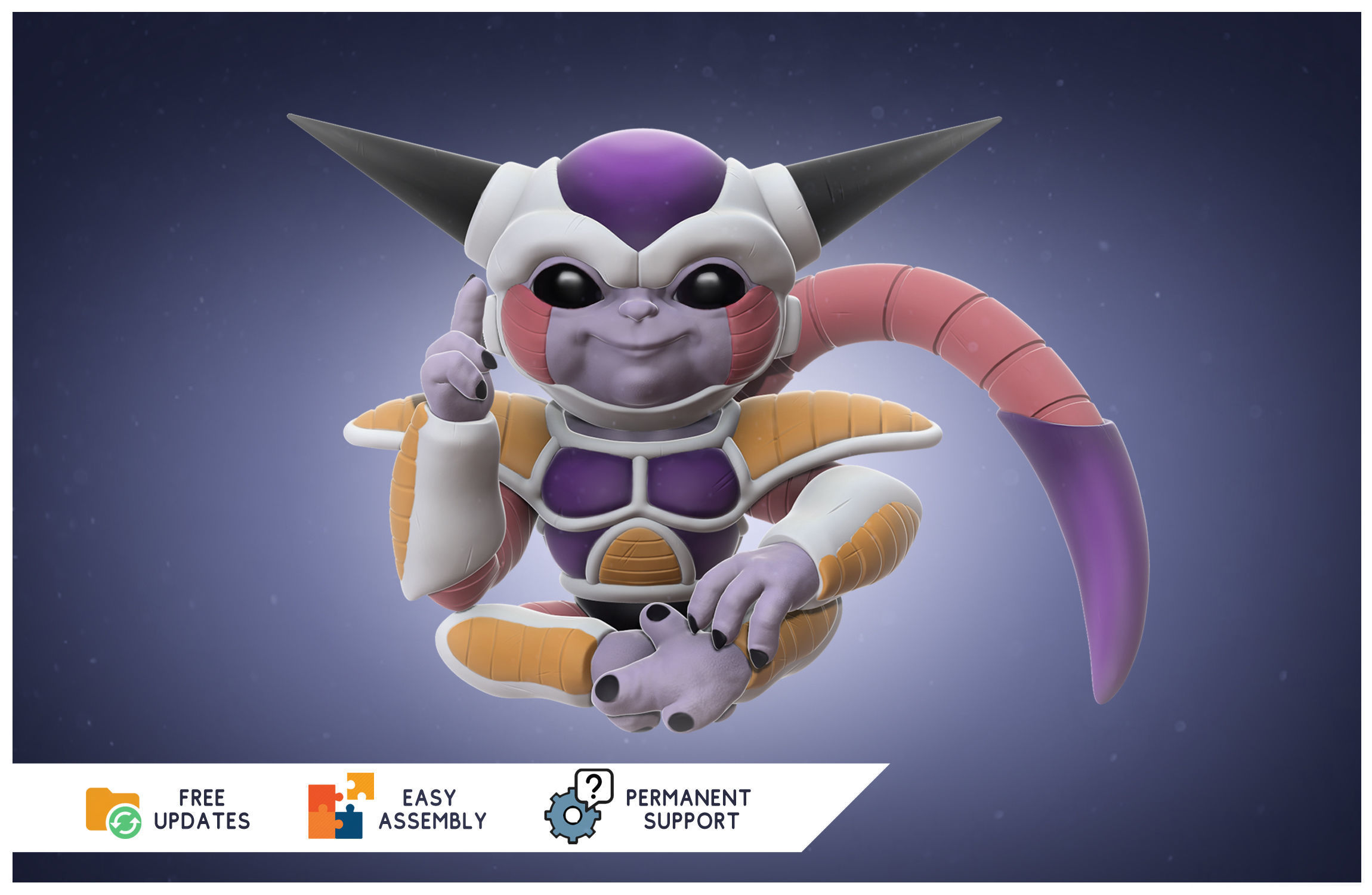 The Child Frieza -Baby freezer - 3D FanArt -  3D print model_6