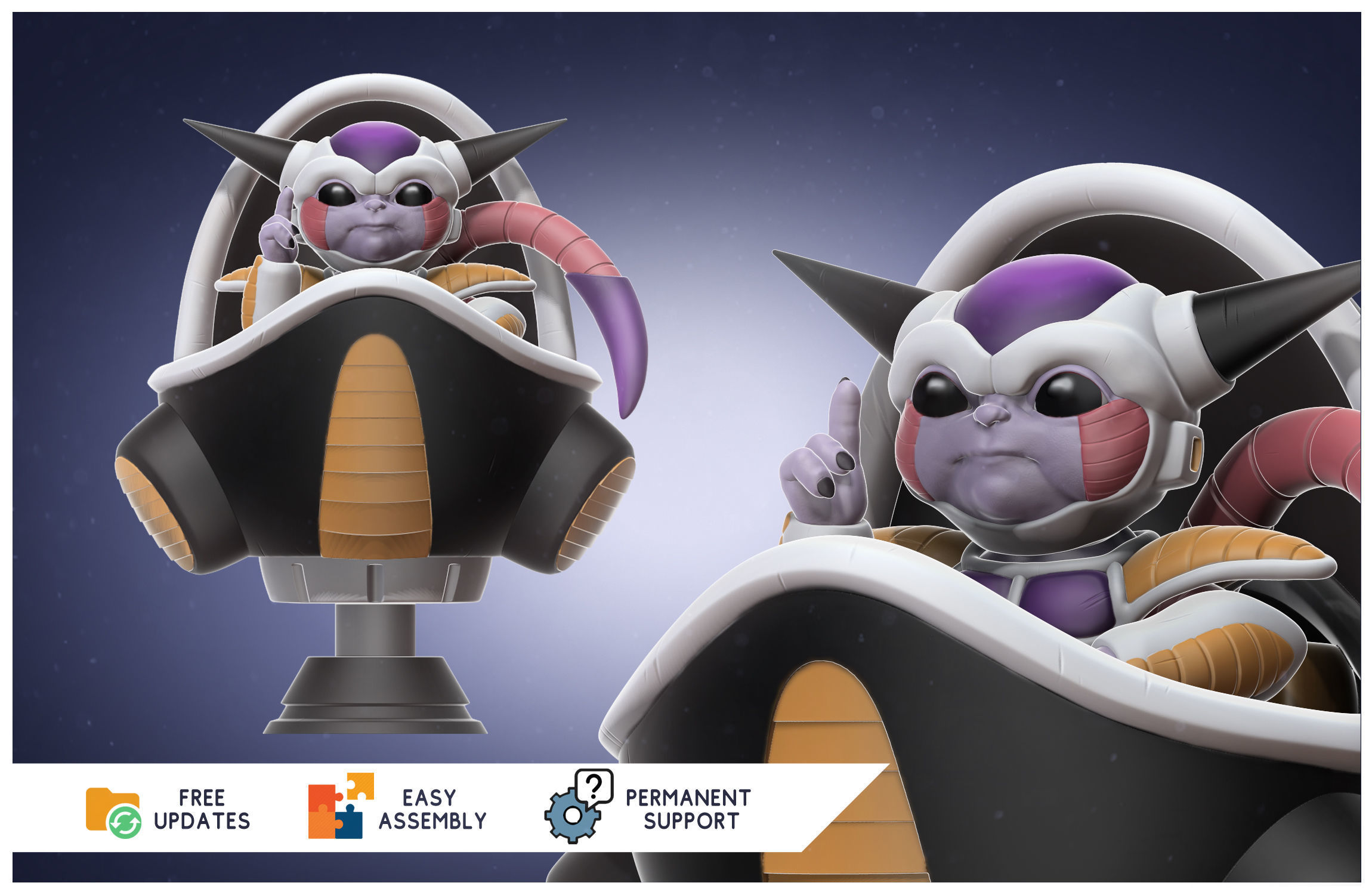 The Child Frieza -Baby freezer - 3D FanArt -  3D print model_12