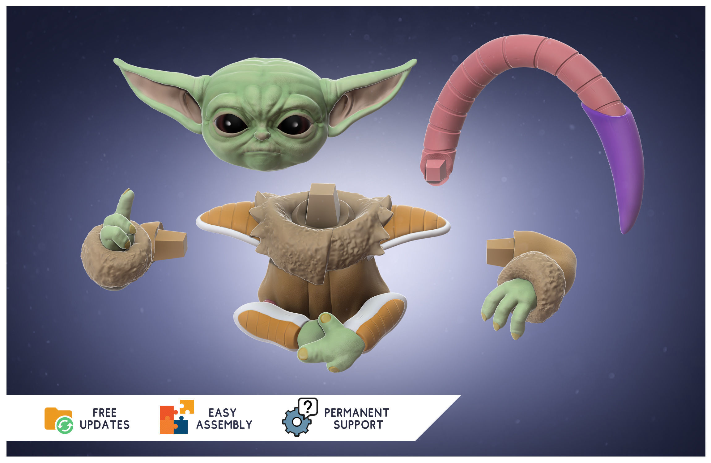 The Child Frieza -Baby freezer - 3D FanArt -  3D print model_16