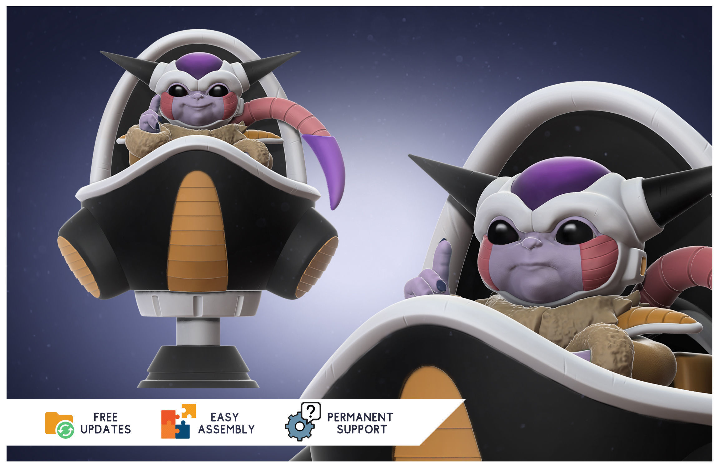 The Child Frieza -Baby freezer - 3D FanArt -  3D print model_14