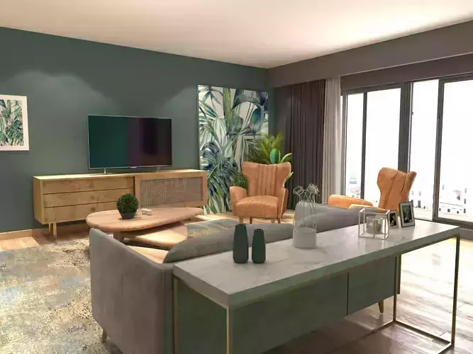 3D Scandinavian Style Interior model