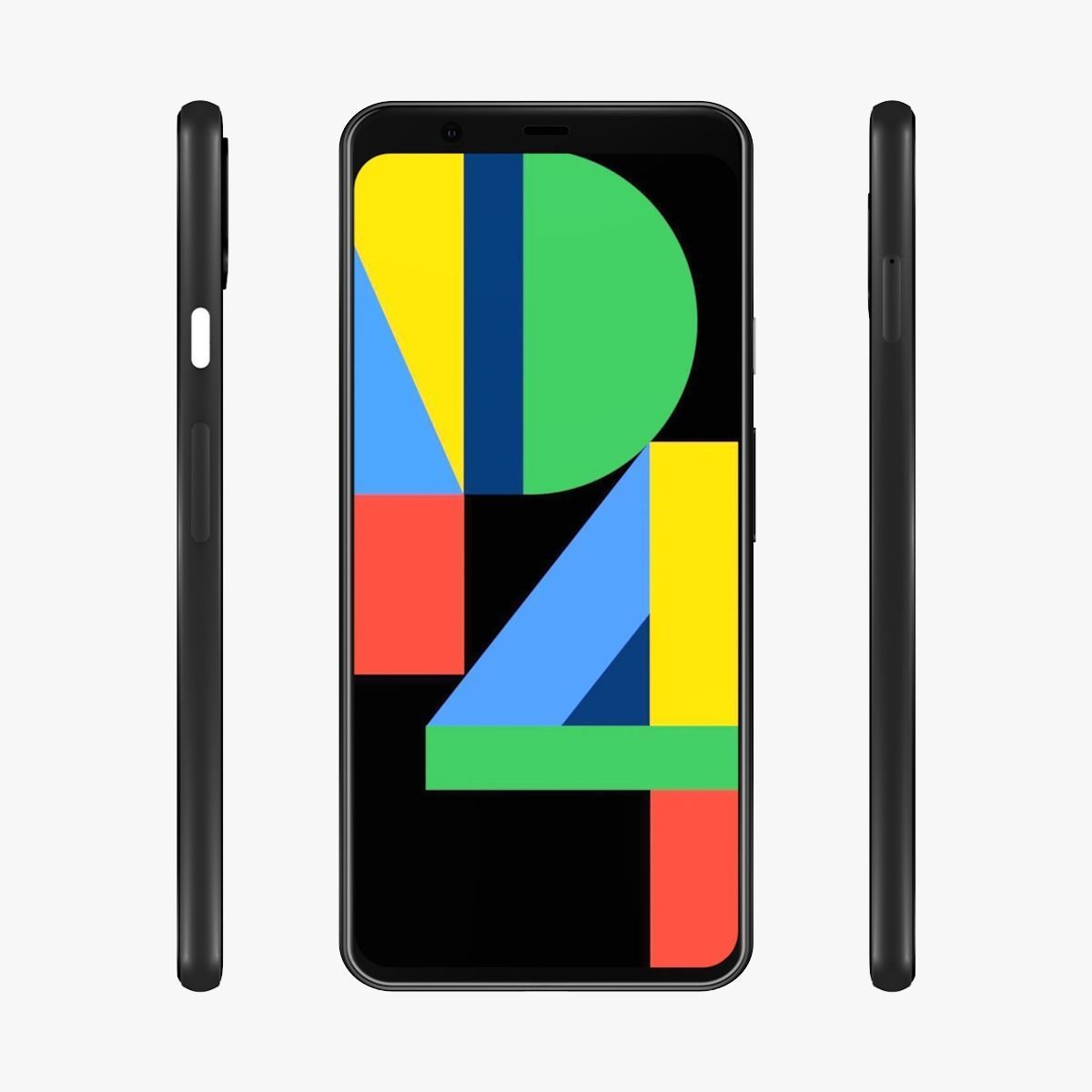 Google Pixel 4 Black 3D model_1