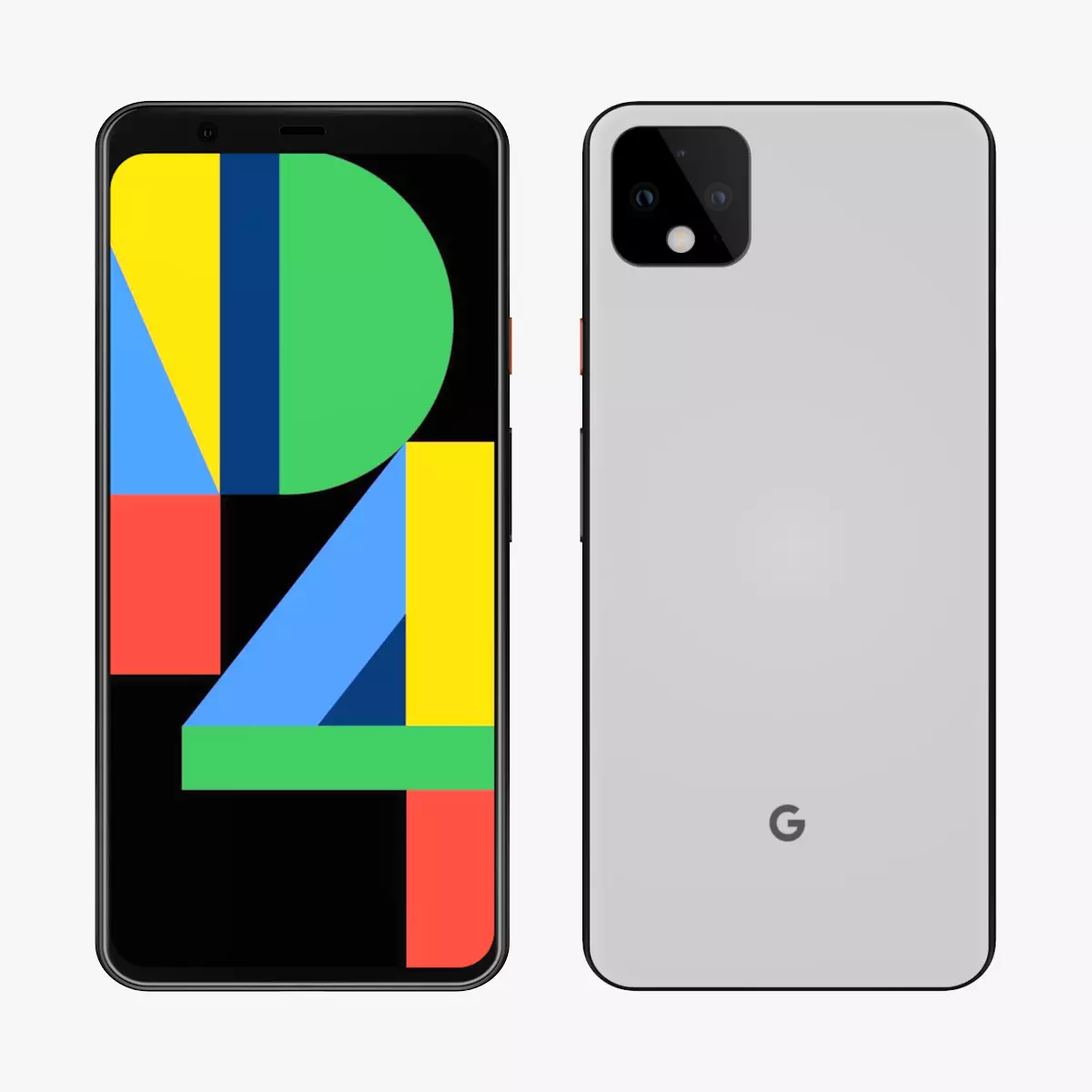 Google Pixel 4 White 3D model_0