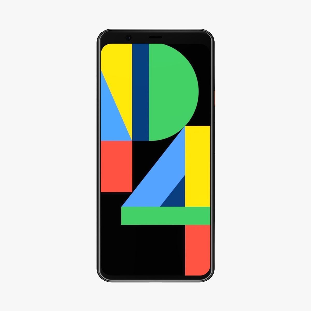 Google Pixel 4 White 3D model_11