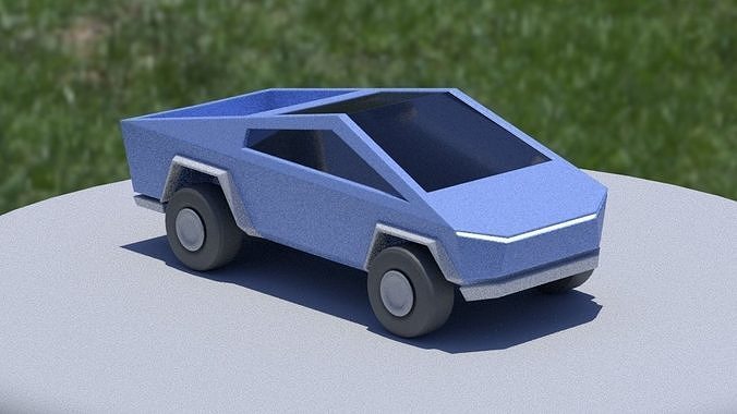 Cybertruck Toy 3D model Free low-poly 3D model