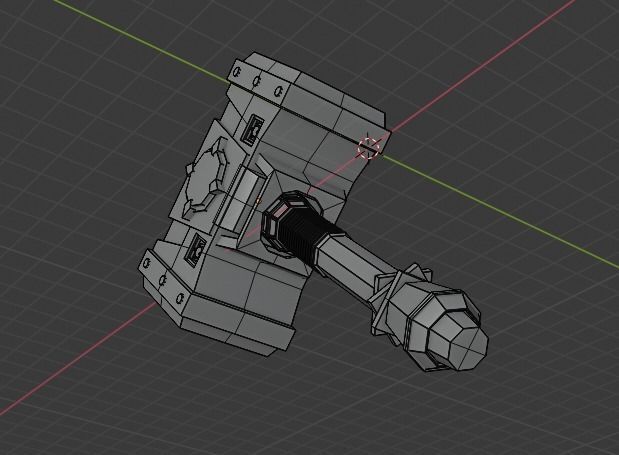 Fantasy Hammer Low-poly 3D model Low-poly 3D model_12