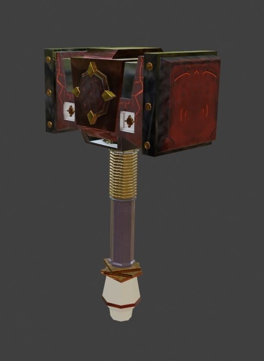 Fantasy Hammer Low-poly 3D model Low-poly 3D model_7