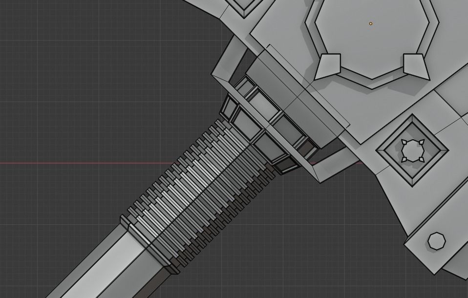 Fantasy Hammer Low-poly 3D model Low-poly 3D model_13