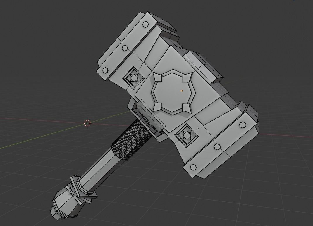 Fantasy Hammer Low-poly 3D model Low-poly 3D model_10