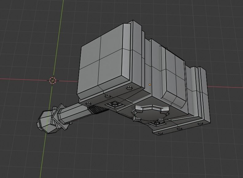 Fantasy Hammer Low-poly 3D model Low-poly 3D model_11