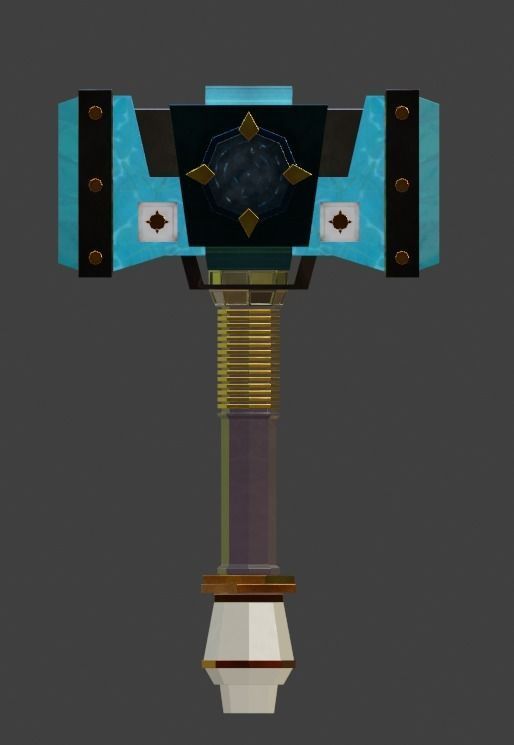 Fantasy Hammer Low-poly 3D model Low-poly 3D model_8