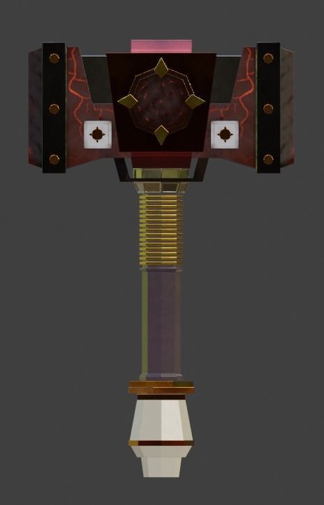 Fantasy Hammer Low-poly 3D model Low-poly 3D model_6