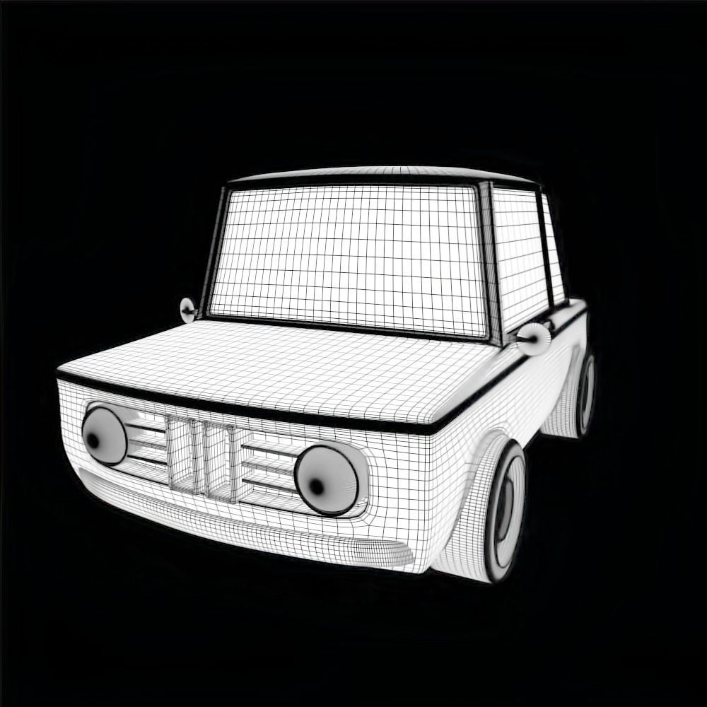 Stylized Car 3D model_3