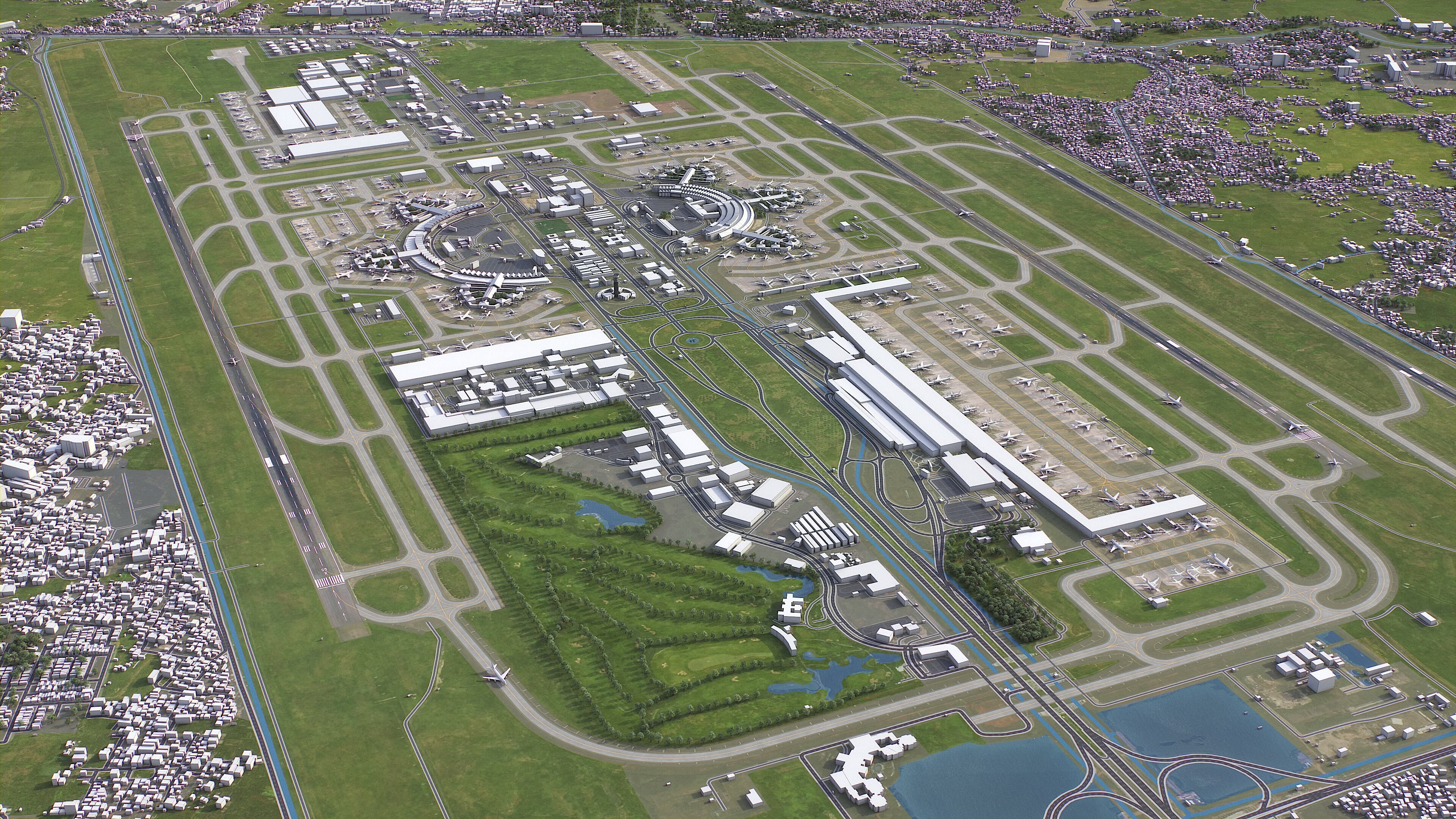 Jakarta - Soekarno Hatta - 3D Airport Model Low-poly 3D model_4