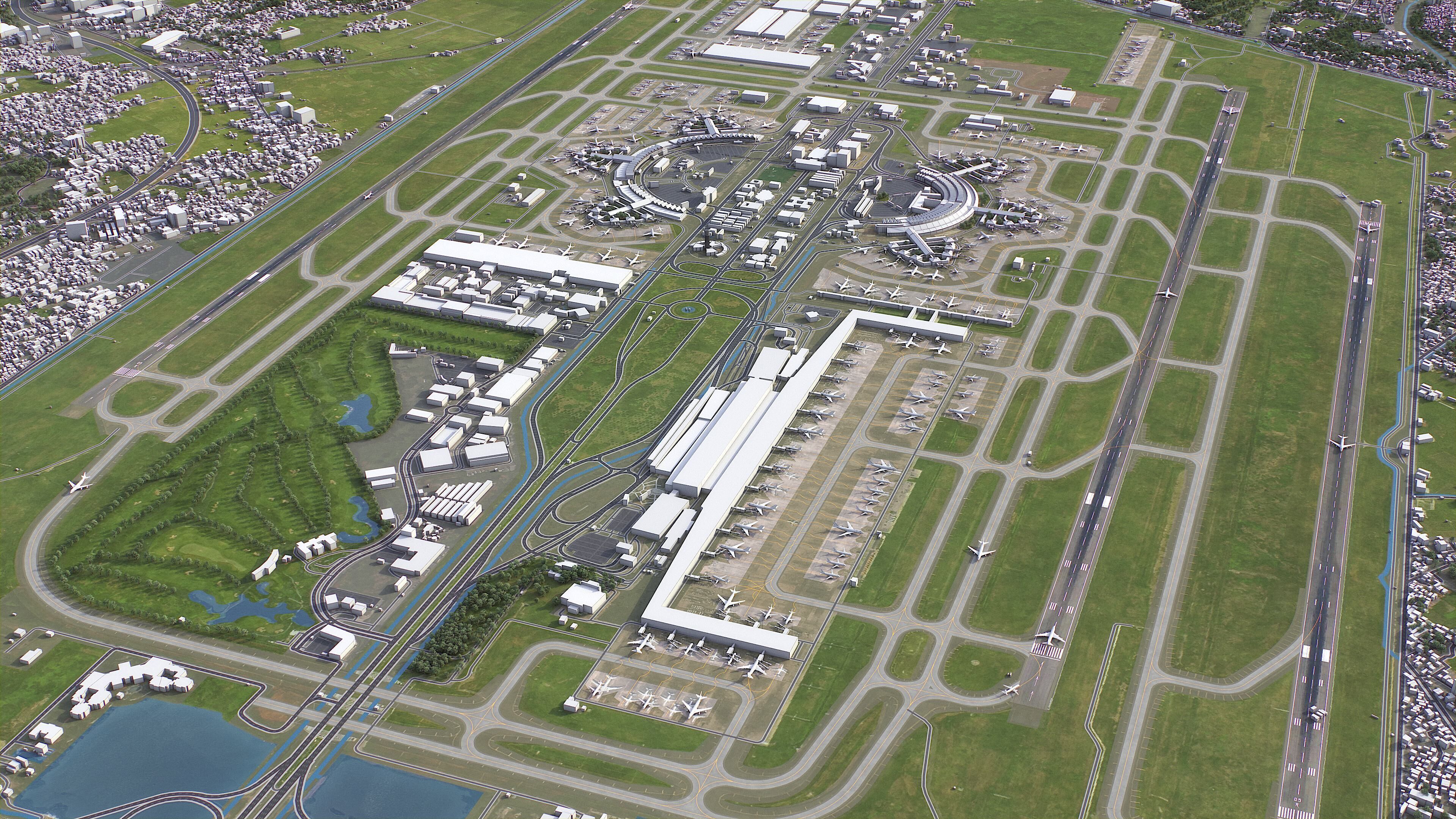 Jakarta - Soekarno Hatta - 3D Airport Model Low-poly 3D model_8