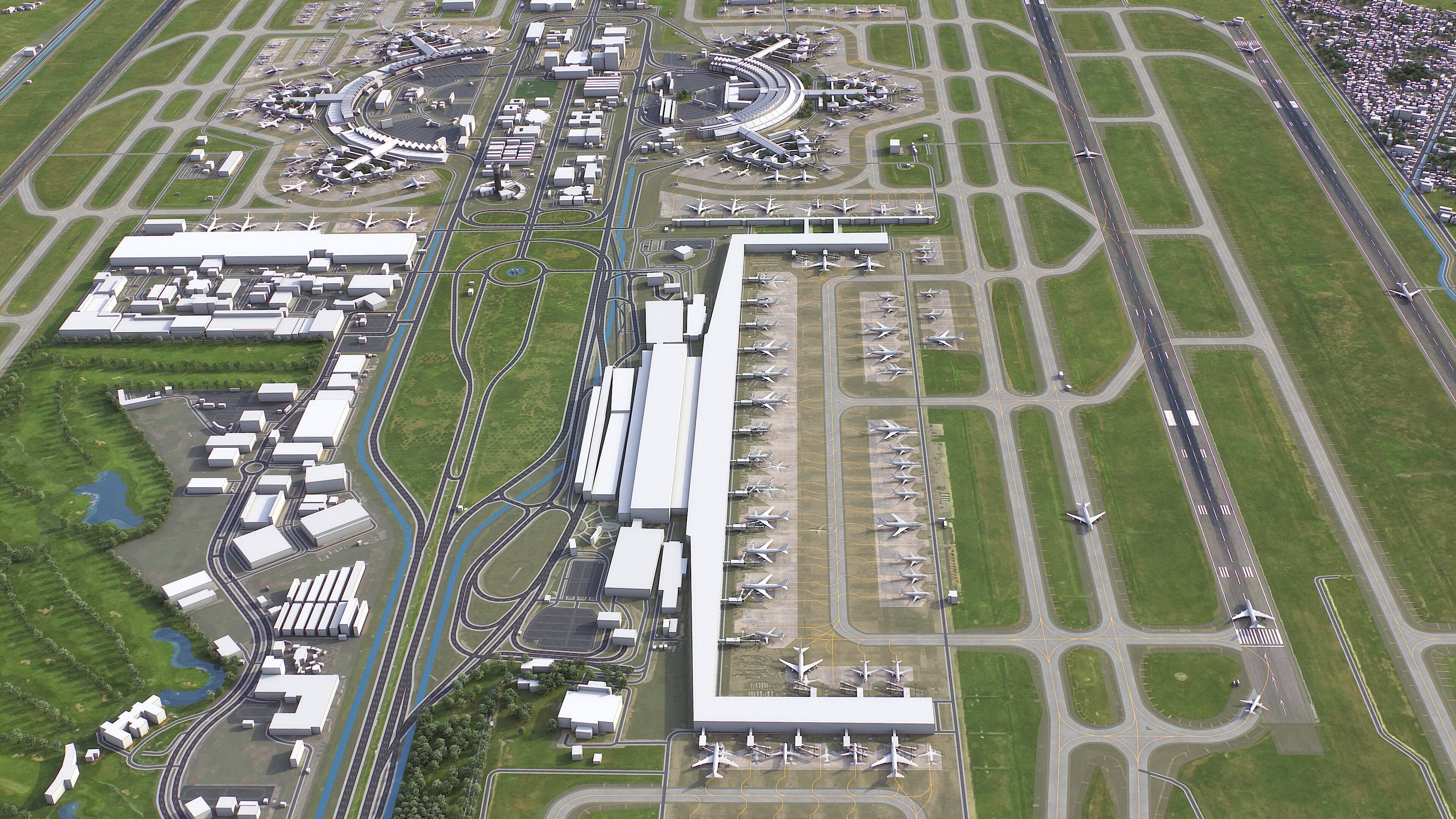 Jakarta - Soekarno Hatta - 3D Airport Model Low-poly 3D model_14