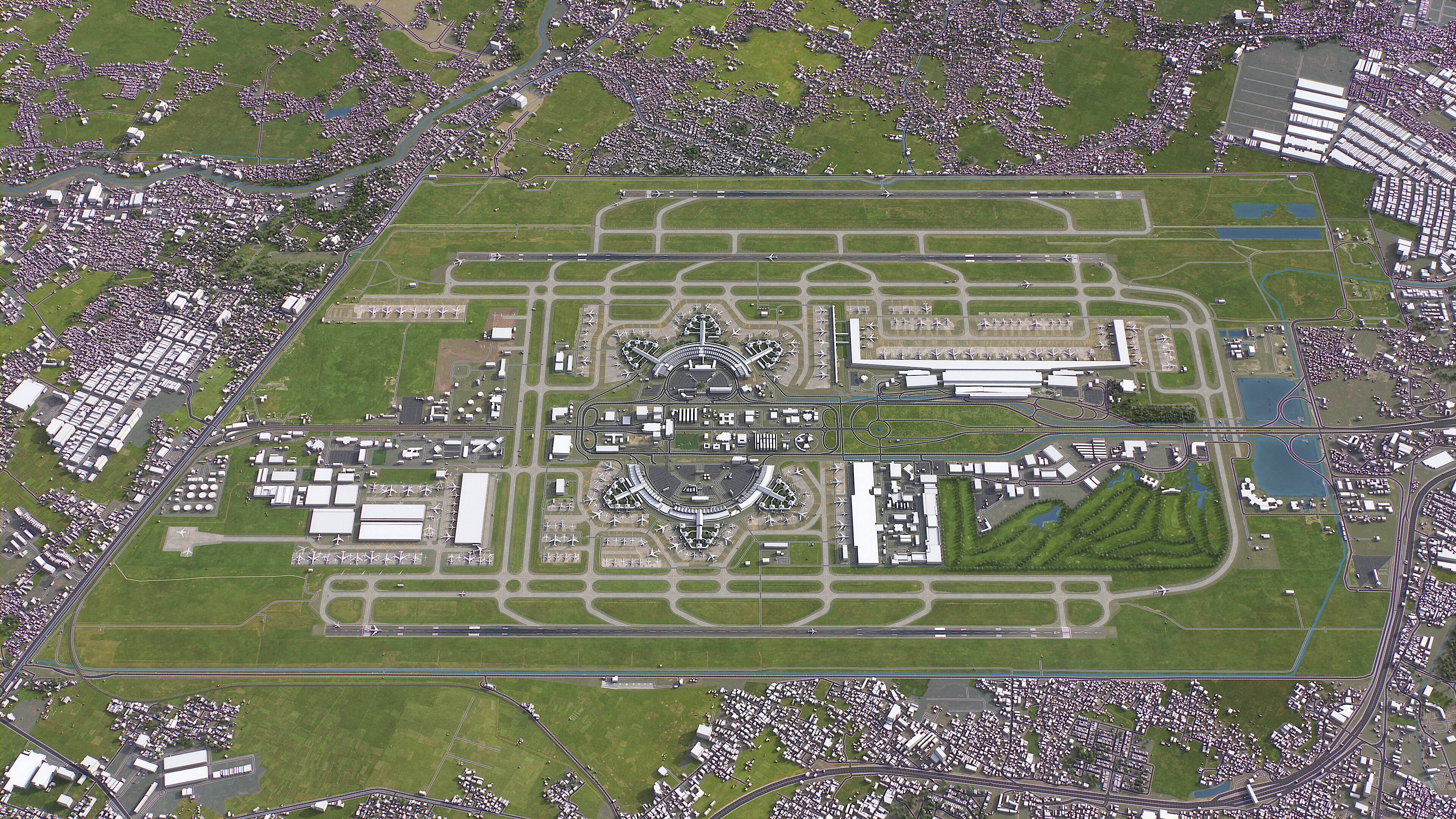 Jakarta - Soekarno Hatta - 3D Airport Model Low-poly 3D model_1