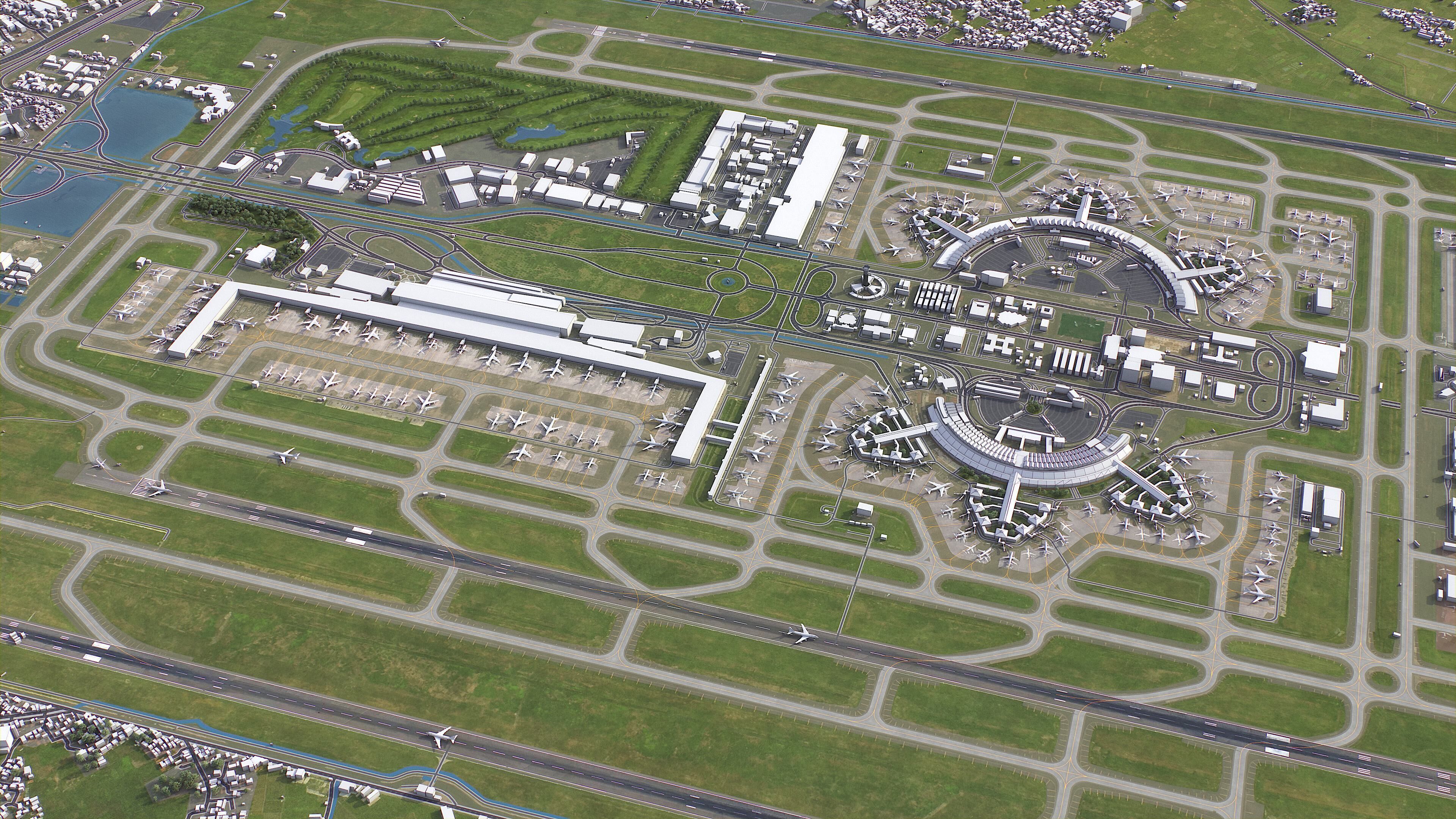 Jakarta - Soekarno Hatta - 3D Airport Model Low-poly 3D model_3