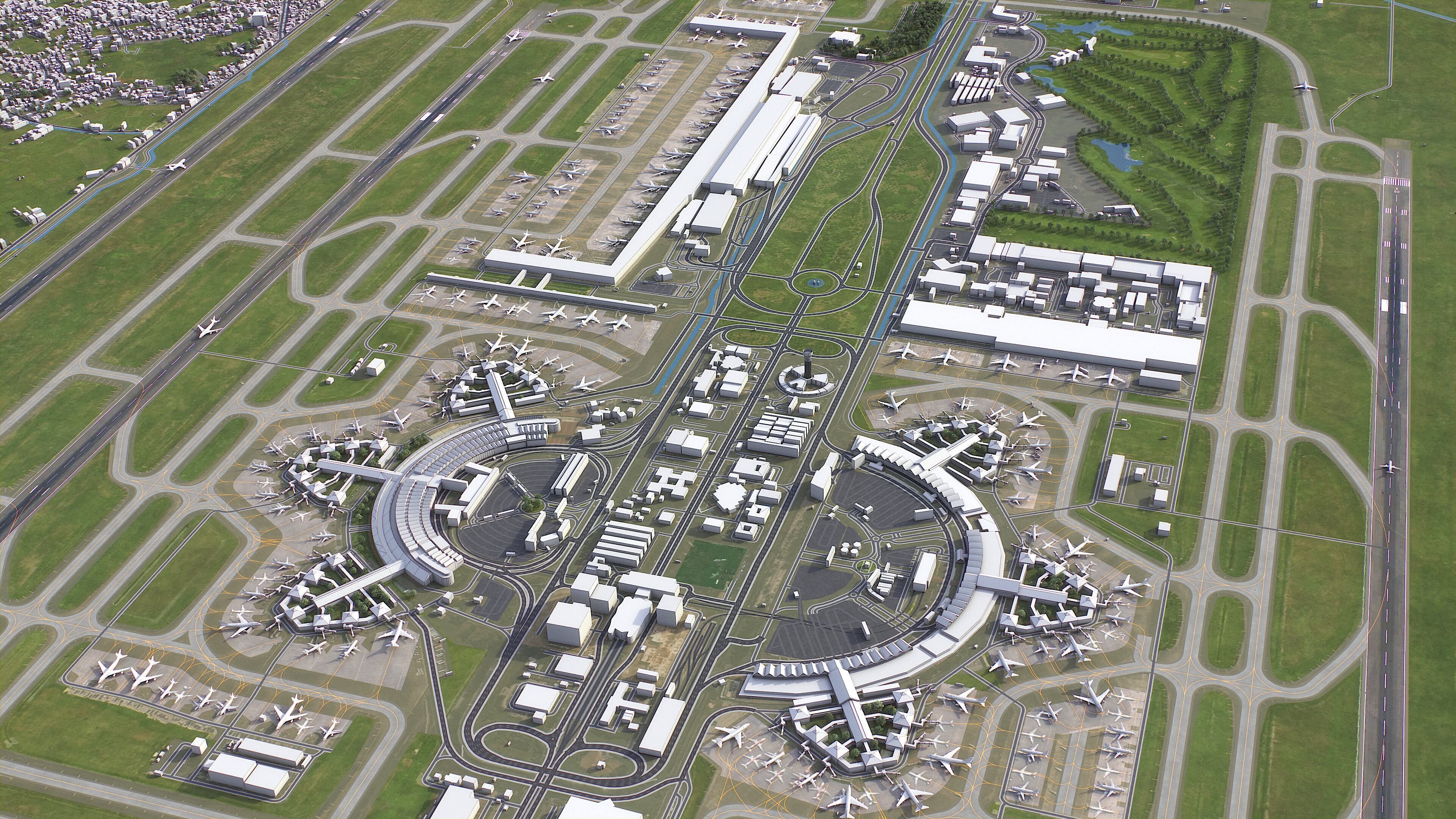 Jakarta - Soekarno Hatta - 3D Airport Model Low-poly 3D model_16