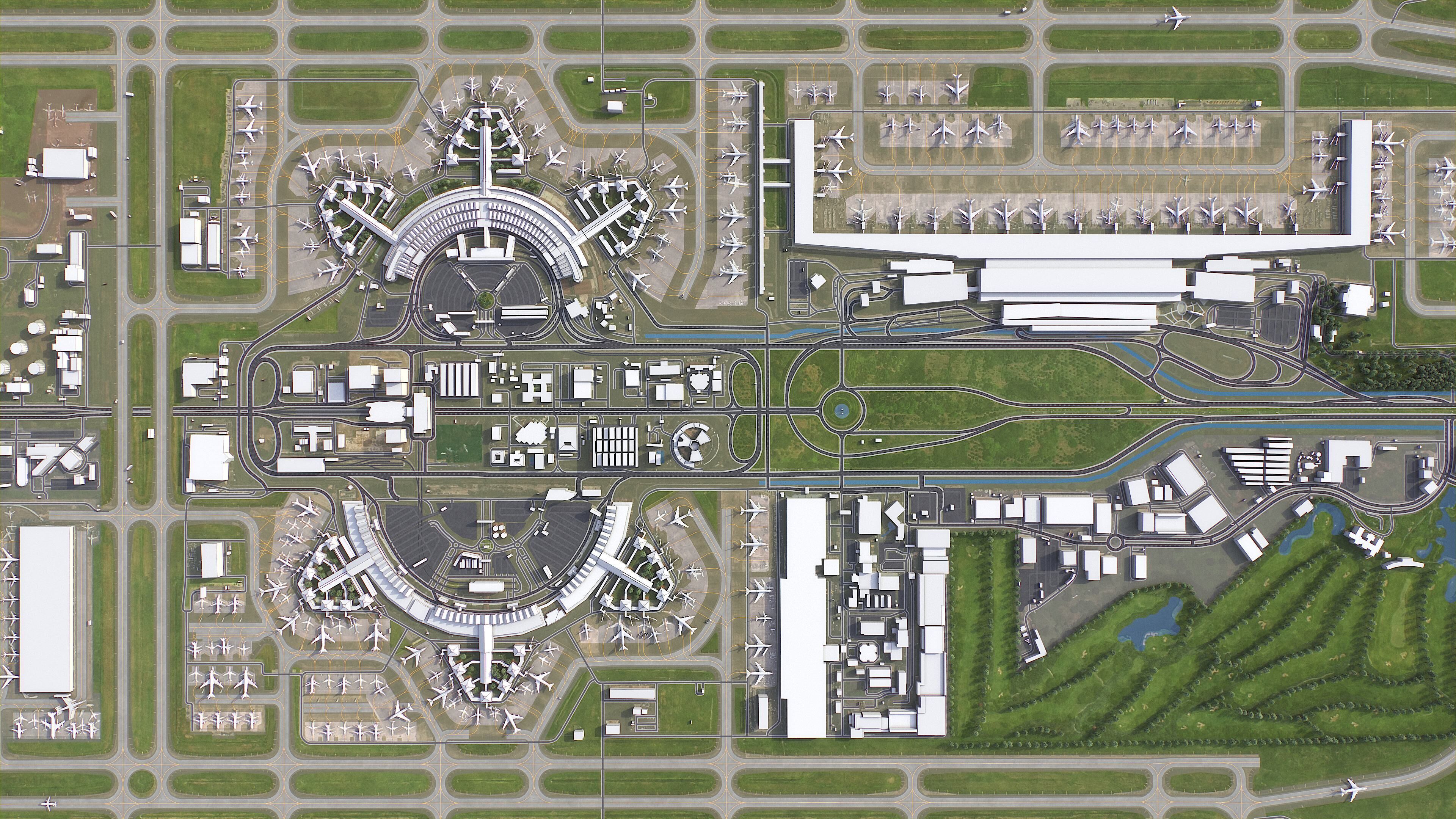 Jakarta - Soekarno Hatta - 3D Airport Model Low-poly 3D model_5