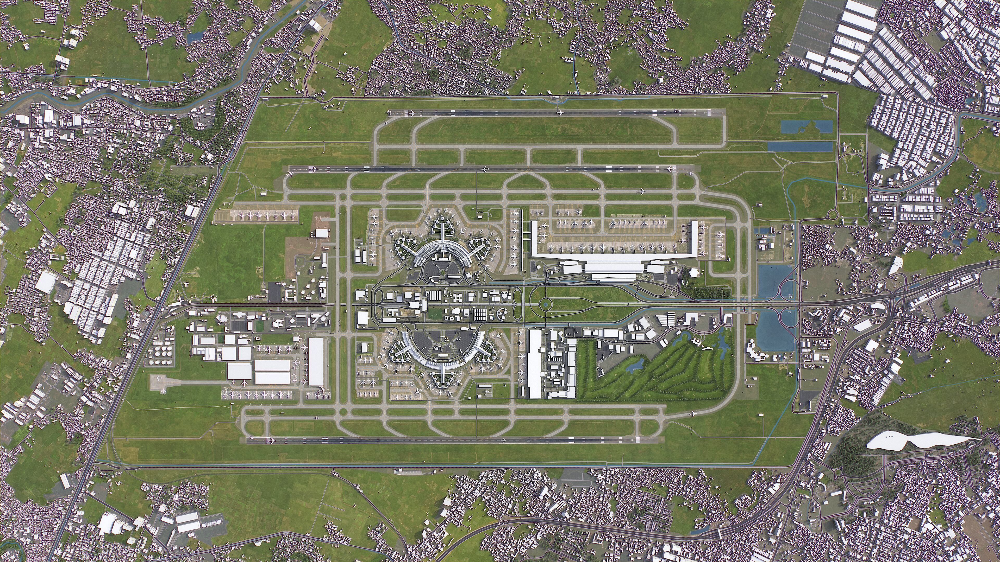 Jakarta - Soekarno Hatta - 3D Airport Model Low-poly 3D model_6