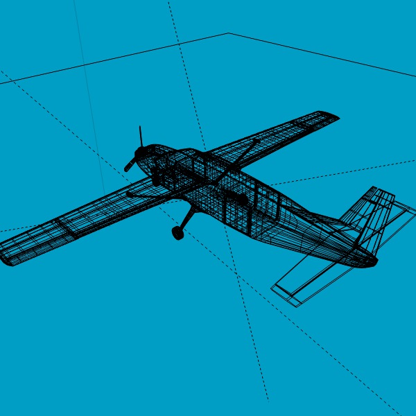 Cessna grand caravan propeller airplane 3D model_7