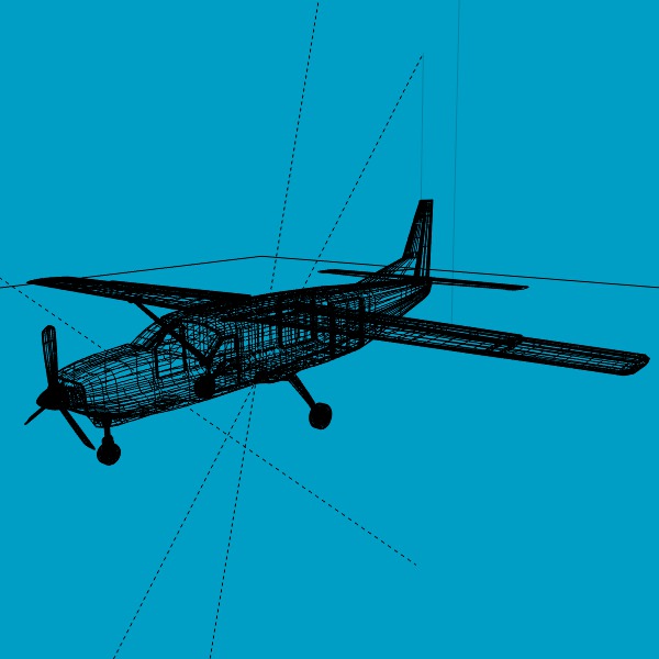 Cessna grand caravan propeller airplane 3D model_6