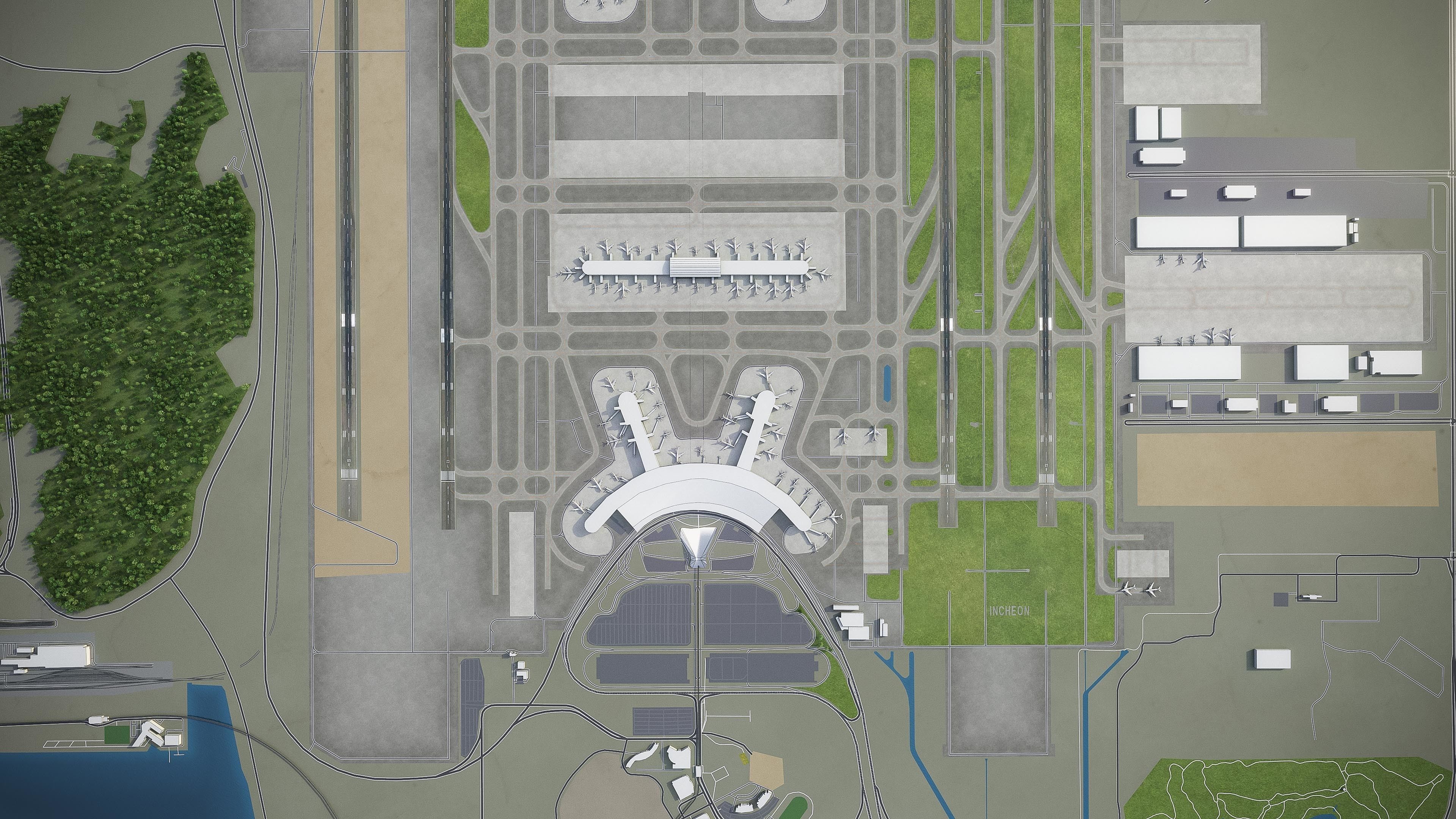 Seoul Incheon Airport Low-poly 3D model_14