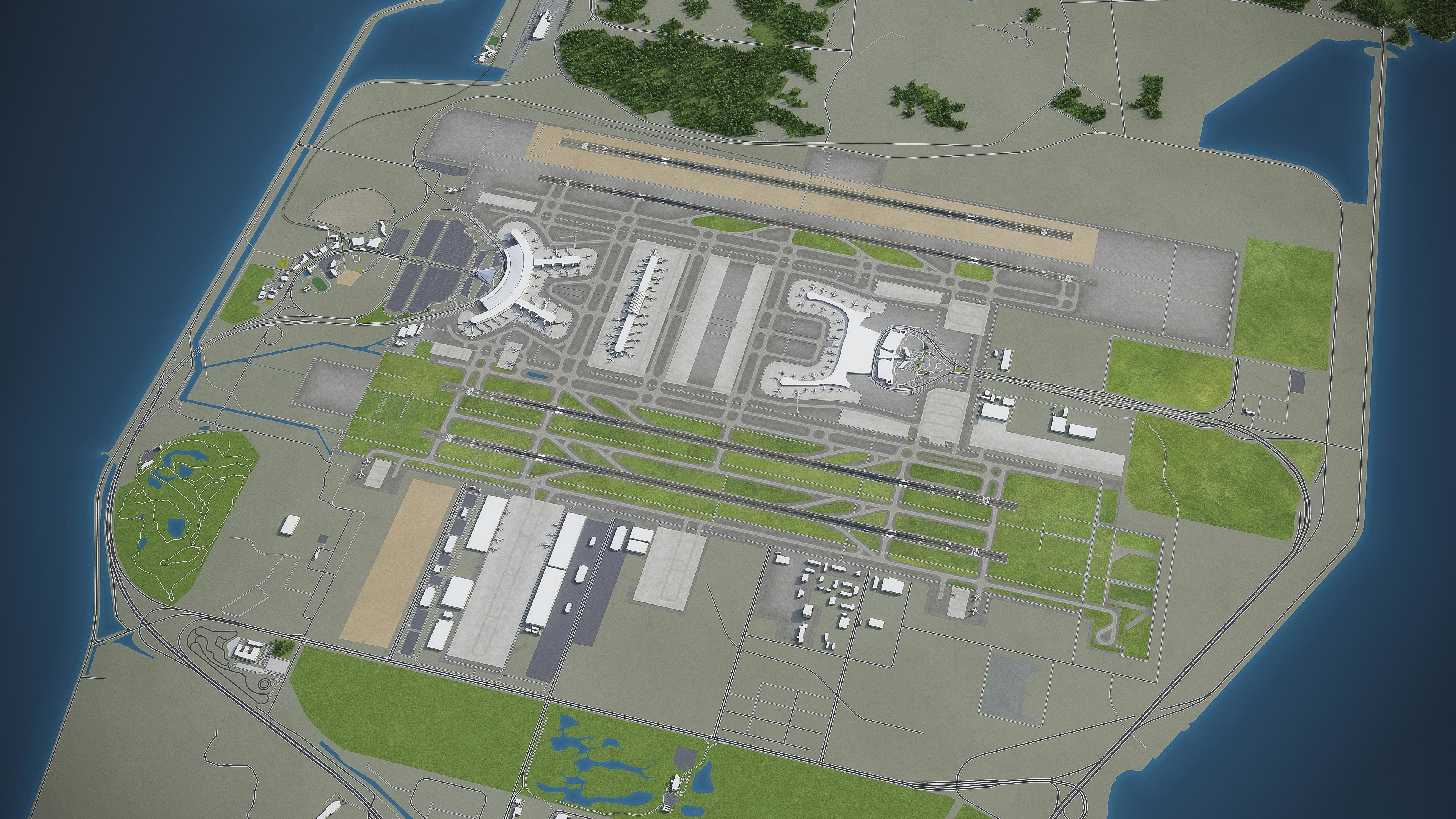 Seoul Incheon Airport Low-poly 3D model_6