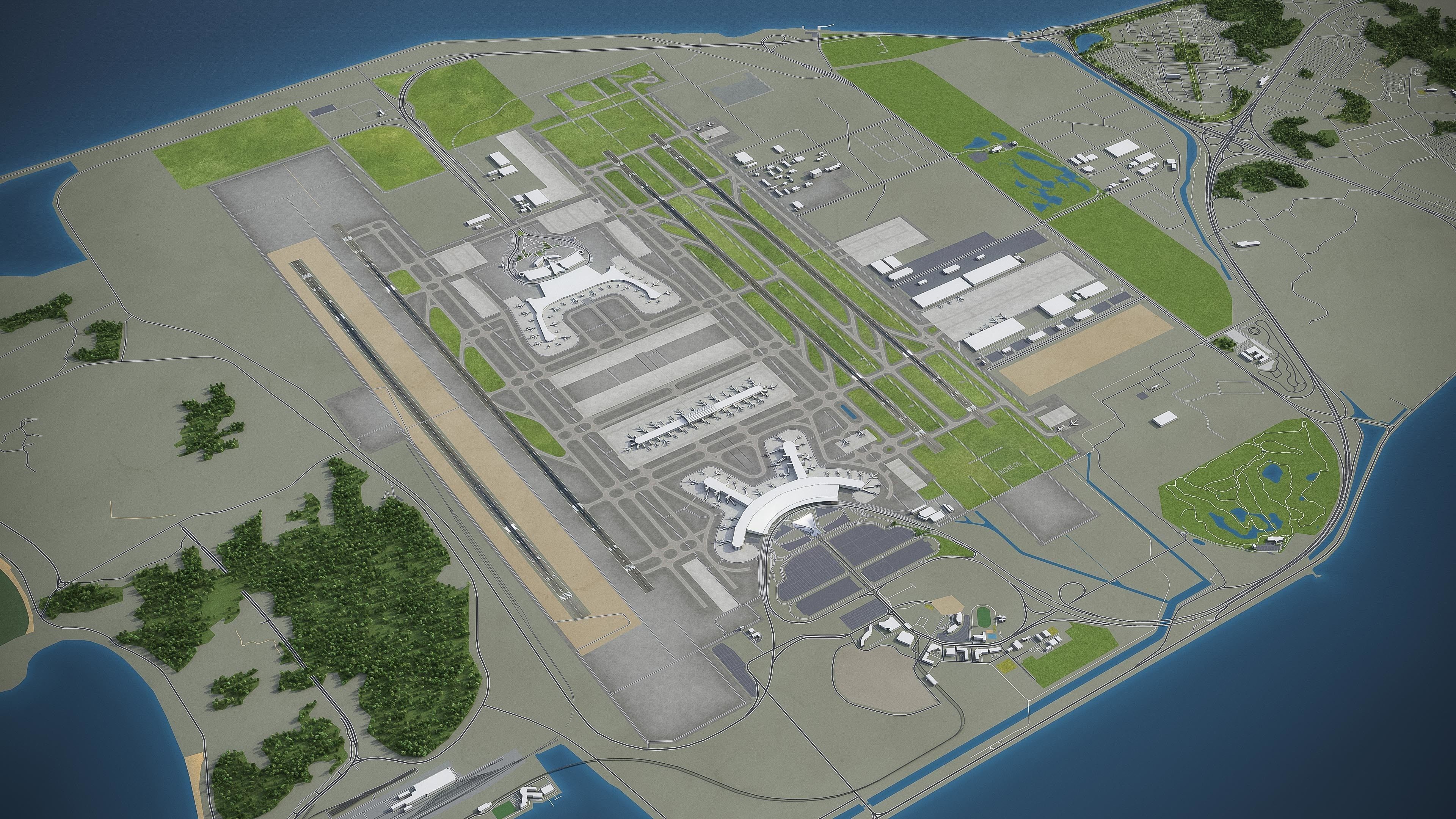 Seoul Incheon Airport Low-poly 3D model_2