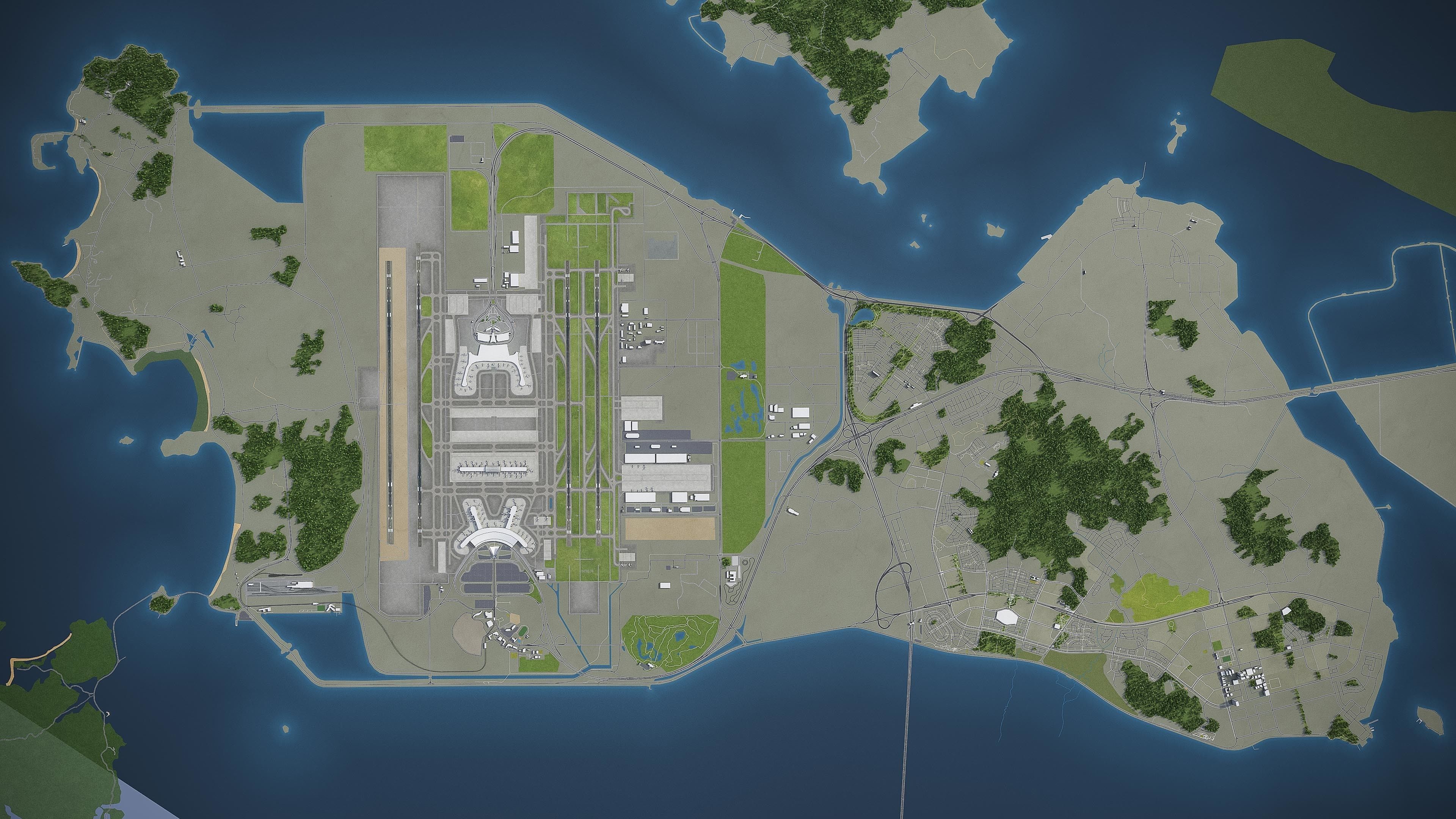 Seoul Incheon Airport Low-poly 3D model_13