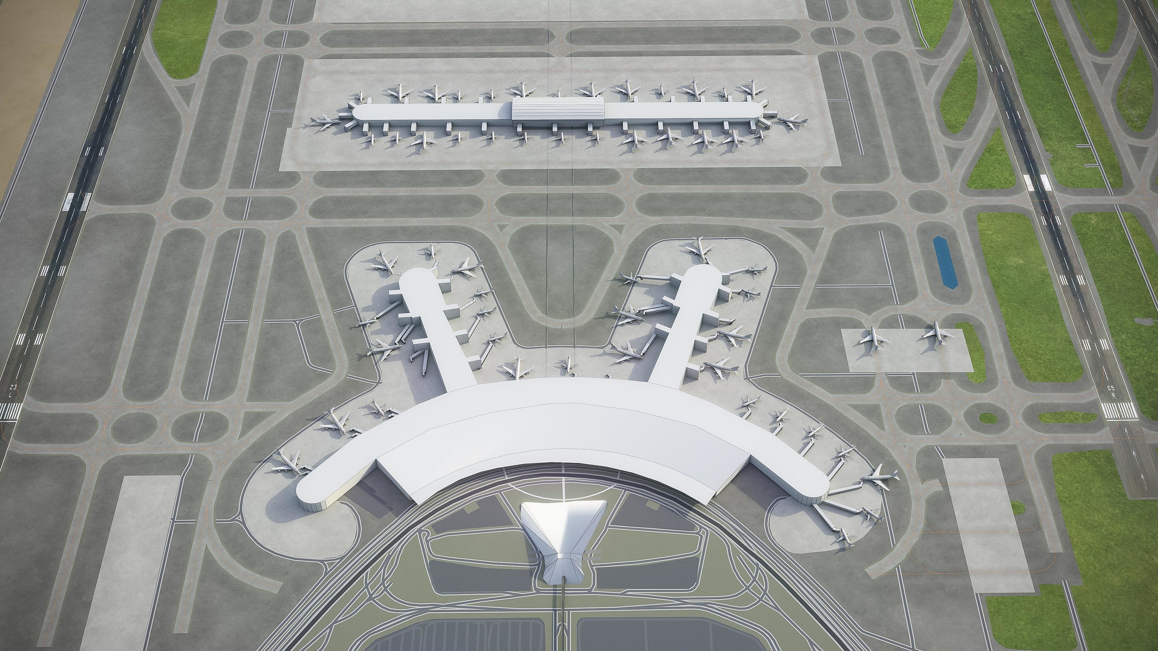 Seoul Incheon Airport Low-poly 3D model_8