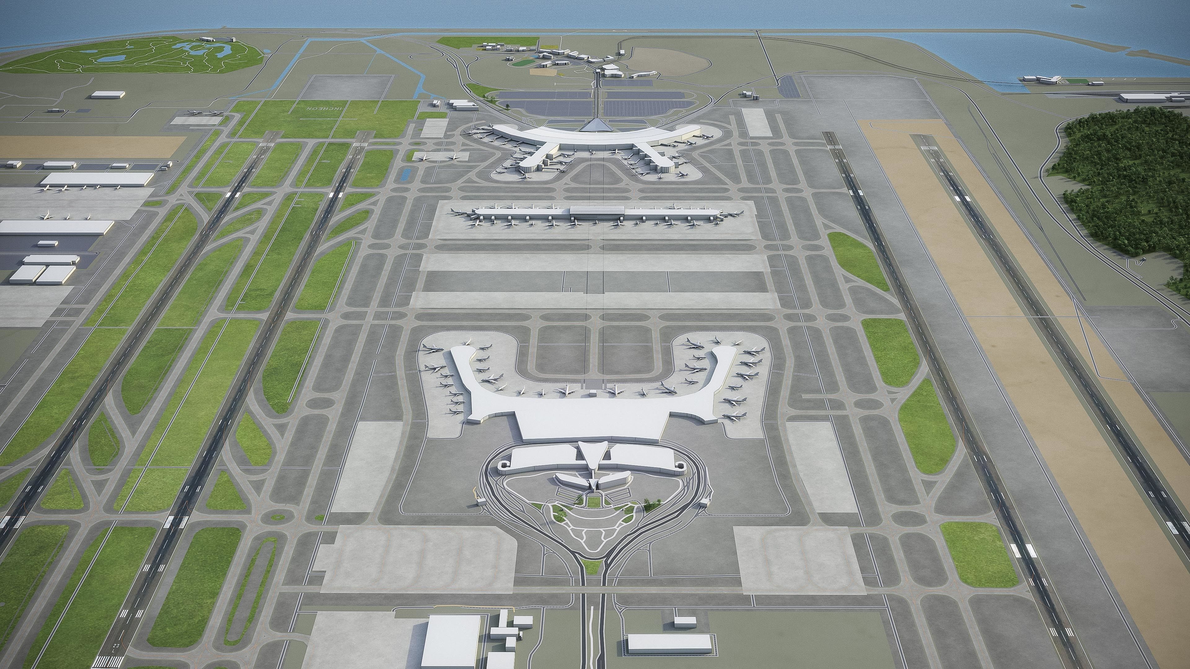 Seoul Incheon Airport Low-poly 3D model_10