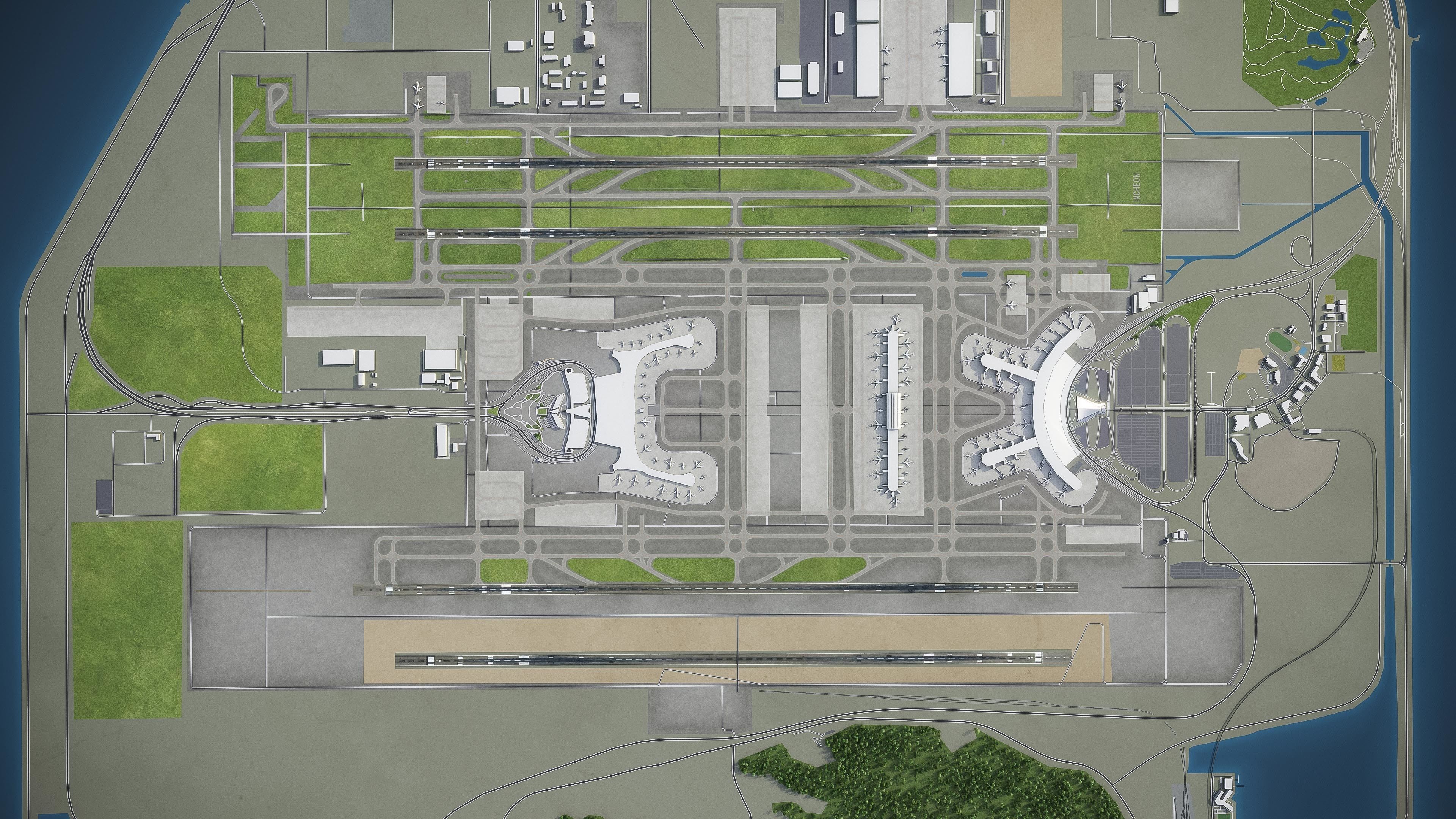 Seoul Incheon Airport Low-poly 3D model_16