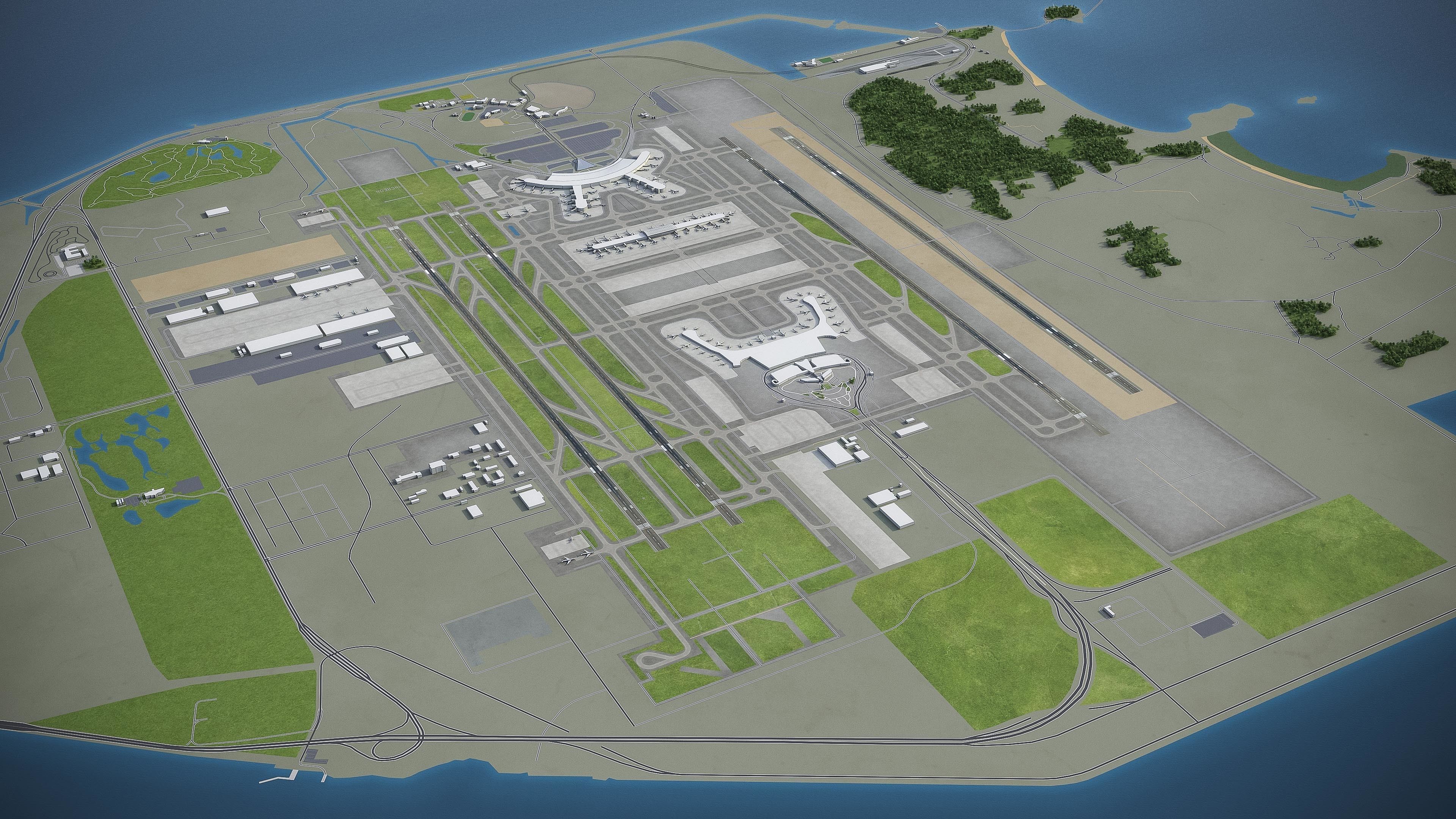 Seoul Incheon Airport Low-poly 3D model_5