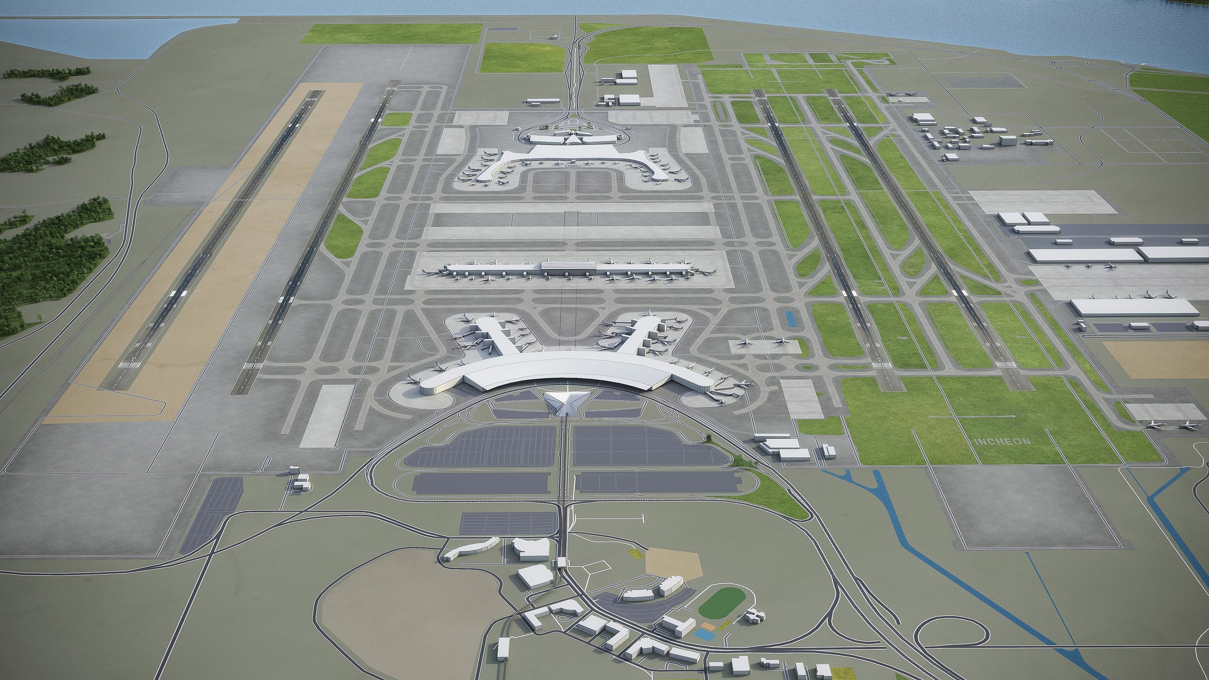 Seoul Incheon Airport Low-poly 3D model_11