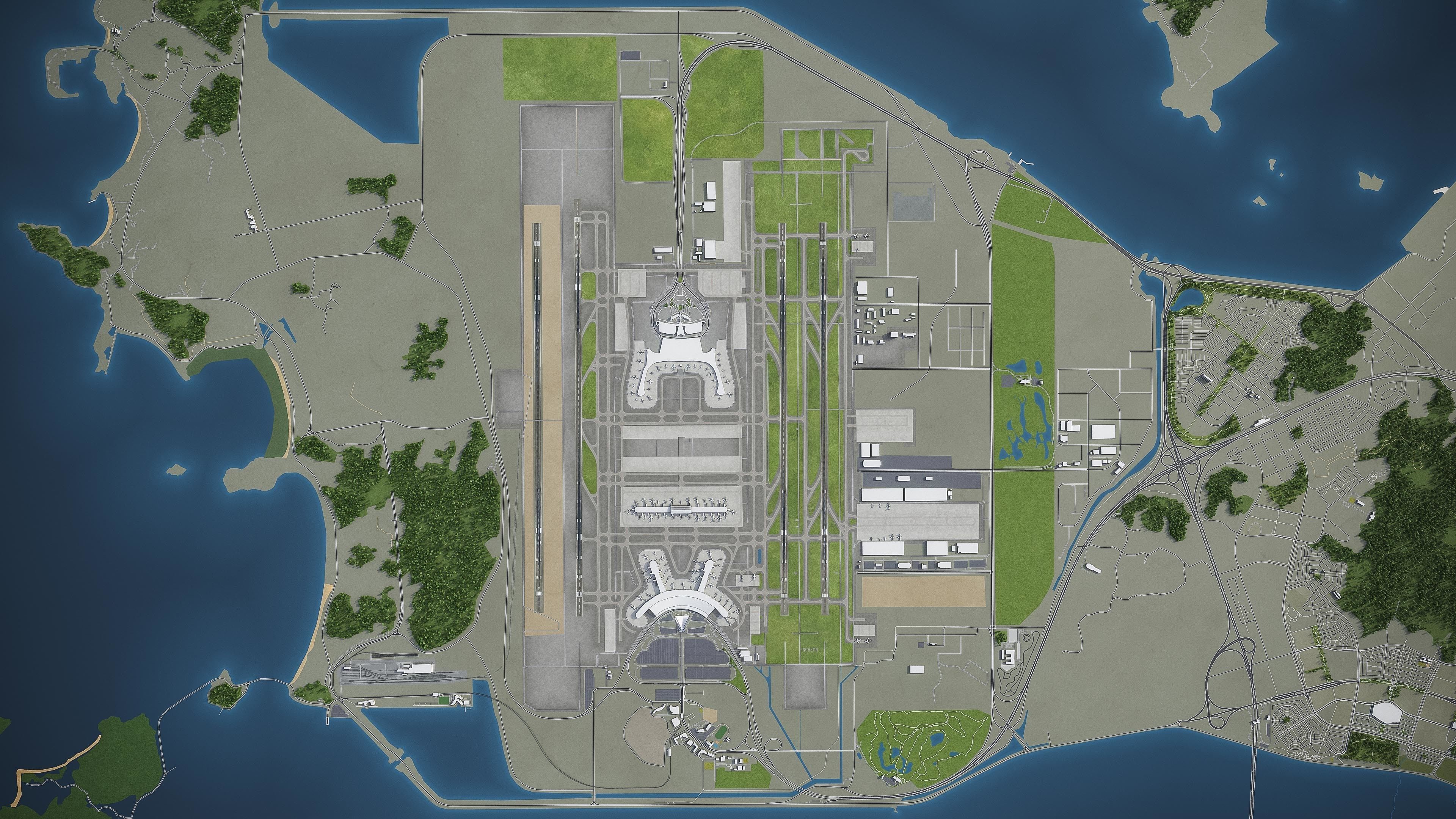 Seoul Incheon Airport Low-poly 3D model_12