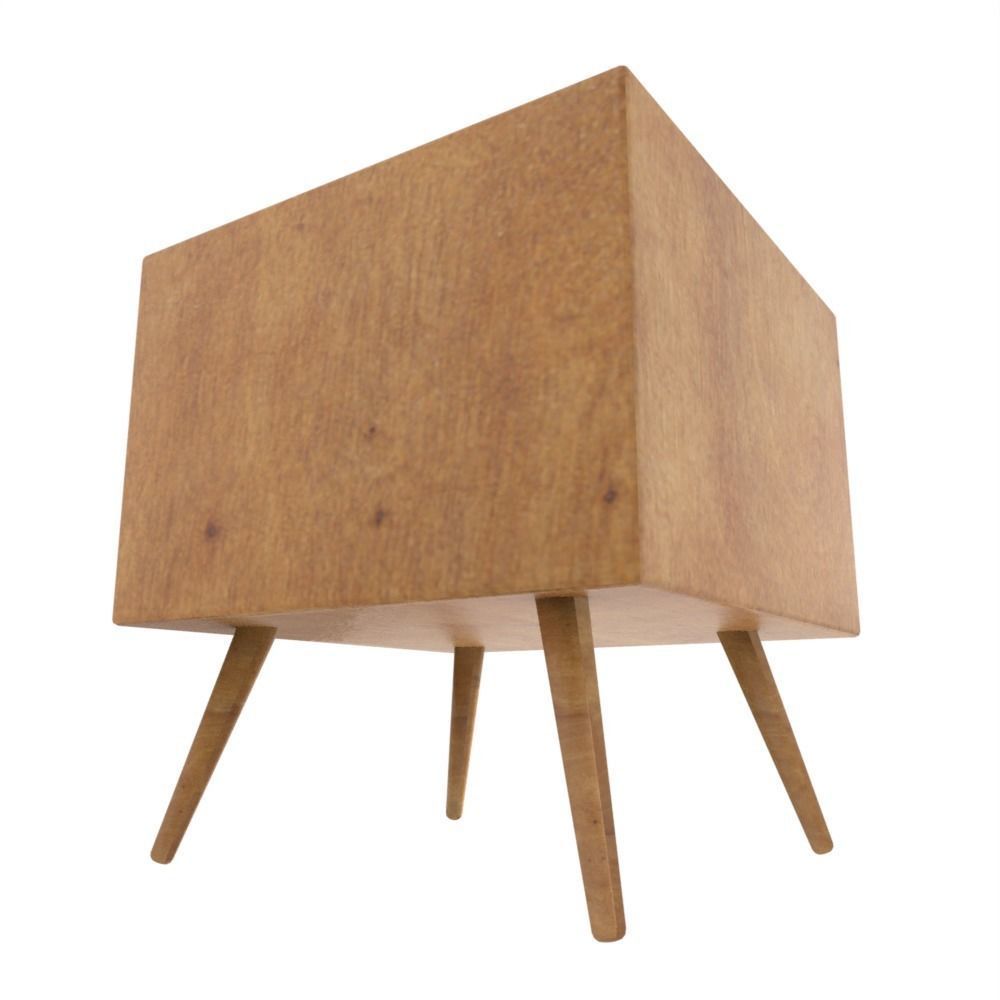 Nighstand bedside table with two drawers 3D model_2