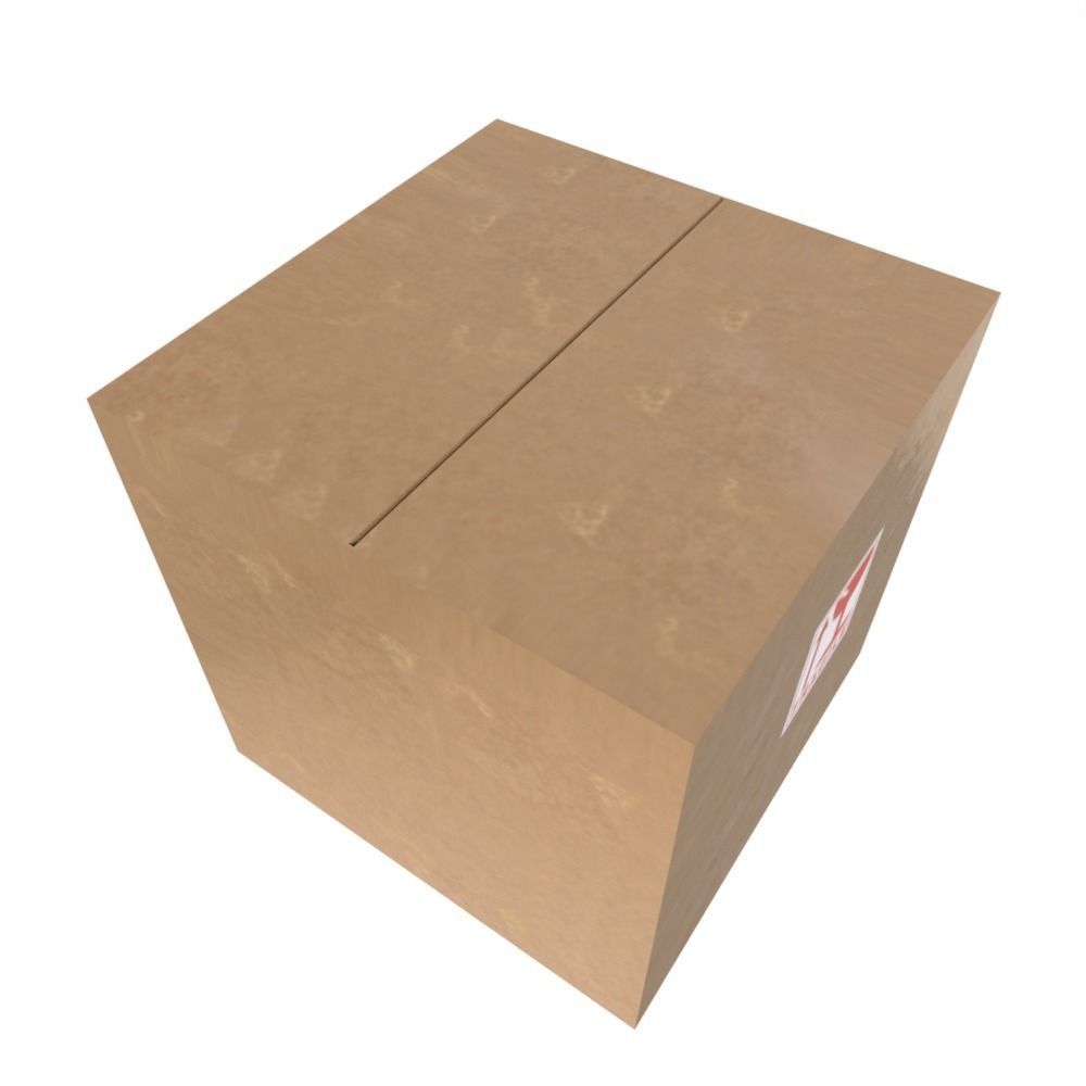 Cardboard Box 3D model_4