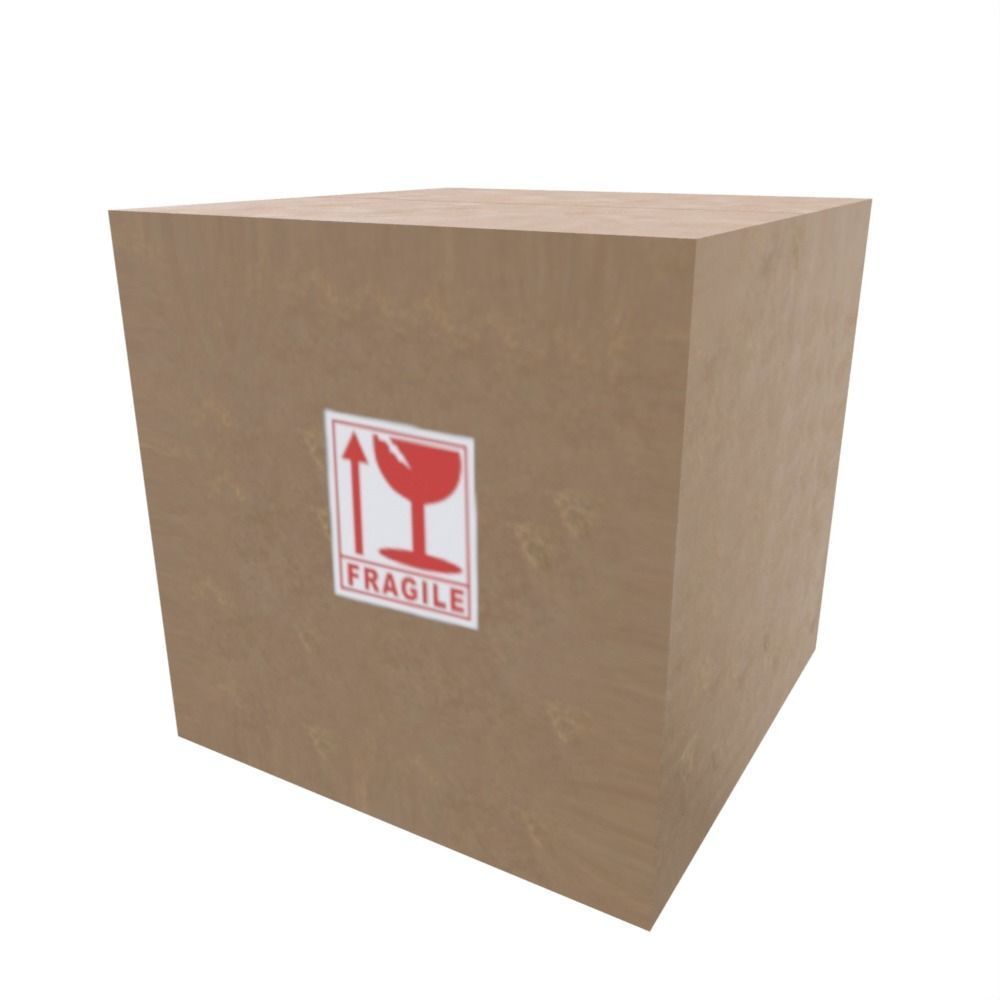 Cardboard Box 3D model_2