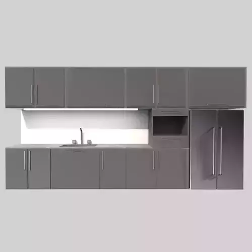 Kitchen with cabinets and sink