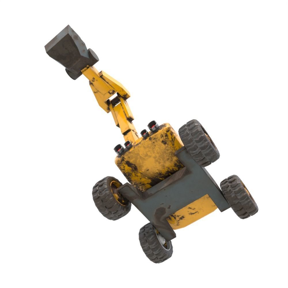 Rigged Excavator 3D model_4