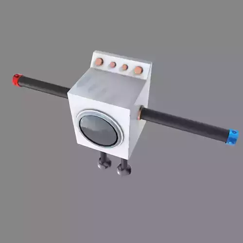Rigged Washing Machine Robot 3D model