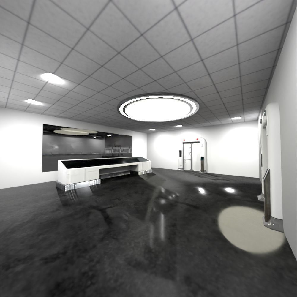 Sci fi Hangar 3D model_2