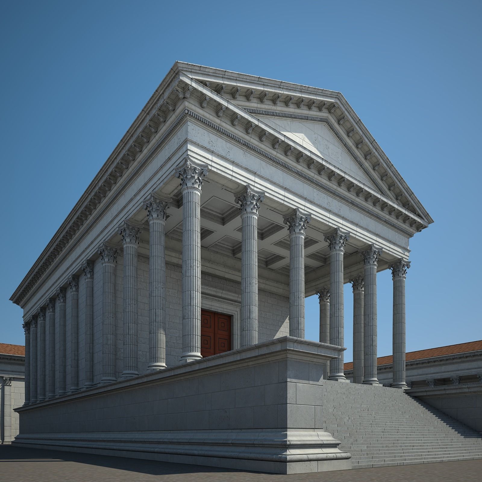 Roman Temple 3D model_11