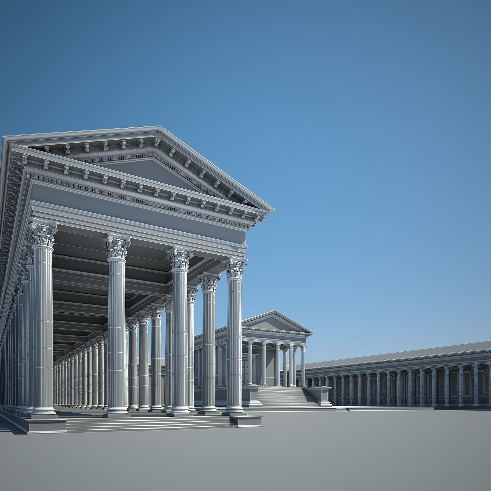 Roman Temple 3D model_23