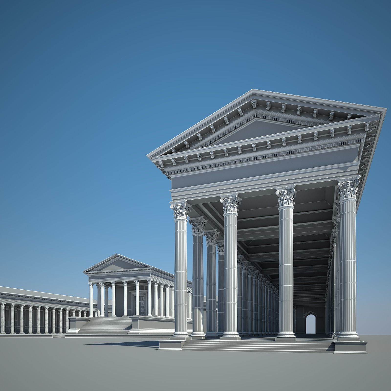 Roman Temple 3D model_24