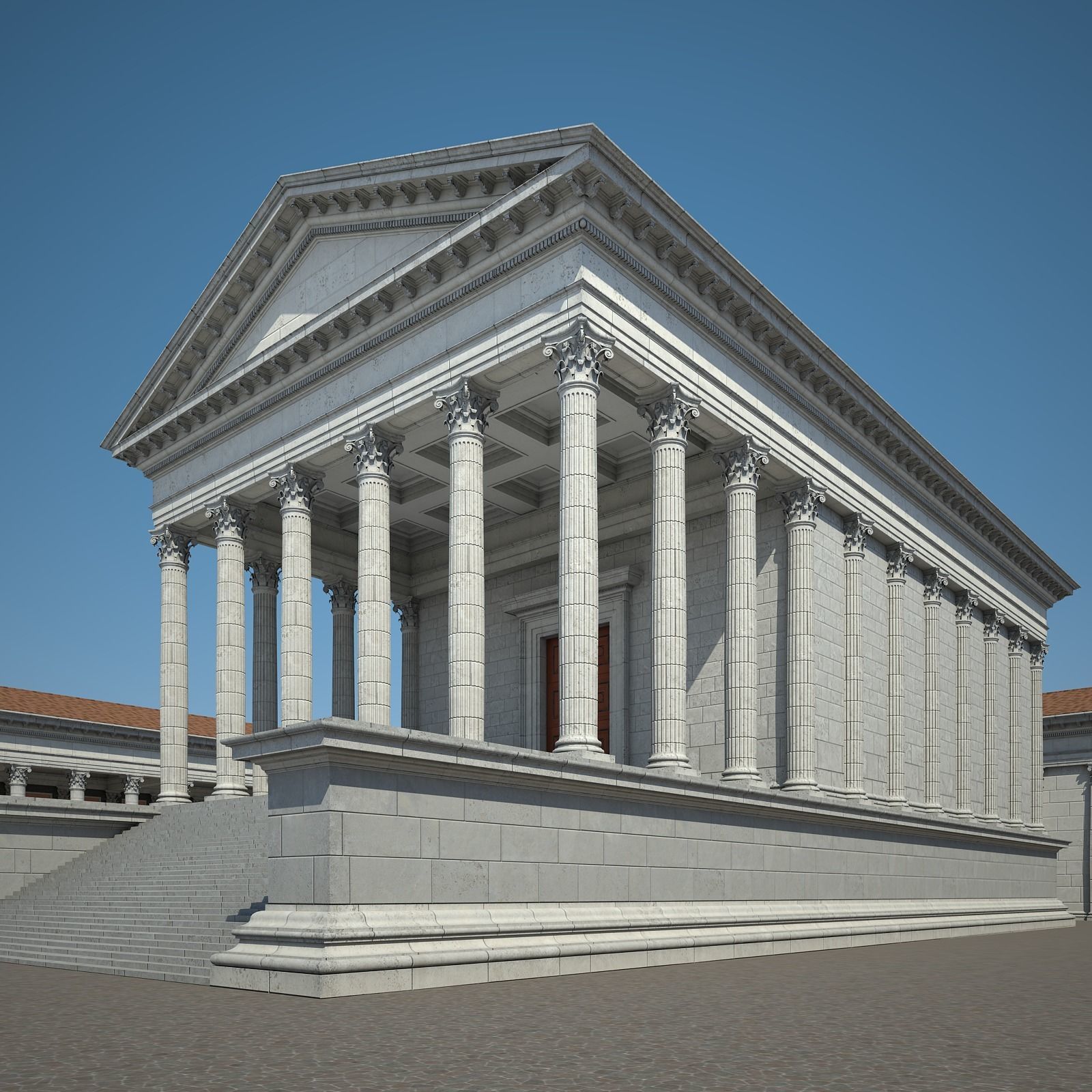 Roman Temple 3D model_1